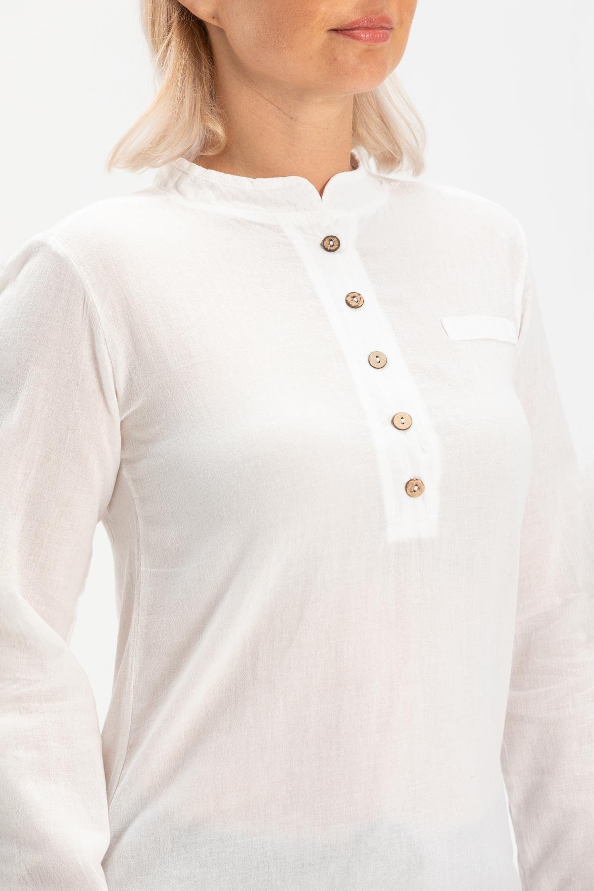 Akasya Şile Bezi Tunik Beyaz Byz