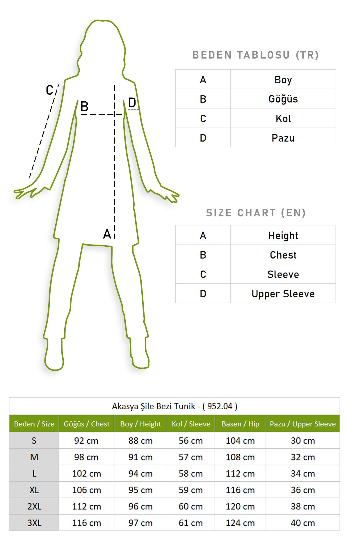 Akasya Şile Bezi Tunik Gri Gri