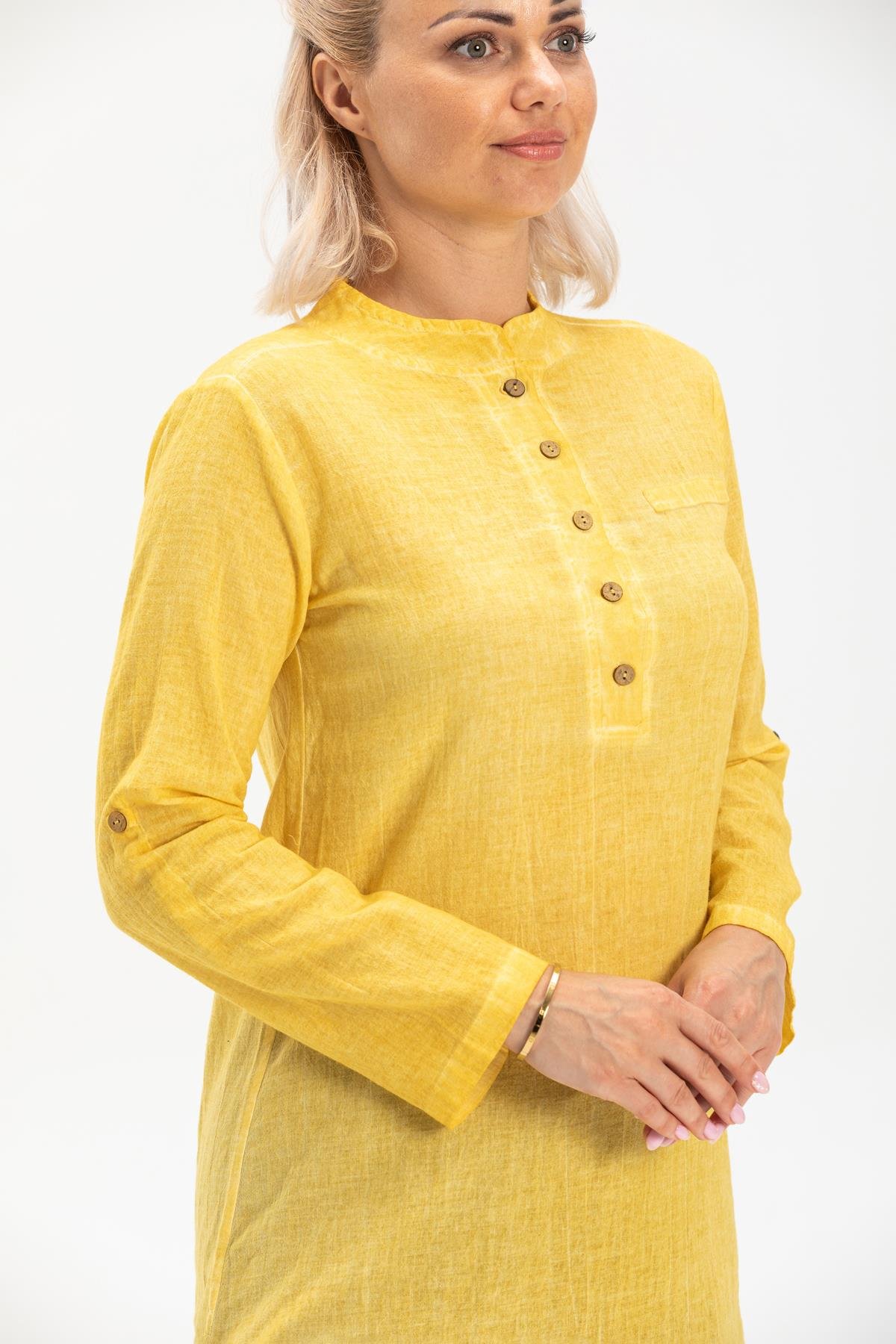 Akasya Şile Bezi Tunik Sarı Sarı