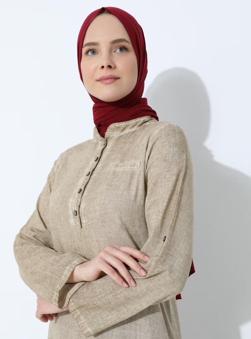 Akasya Şile Bezi Tunik Toprak Tprk