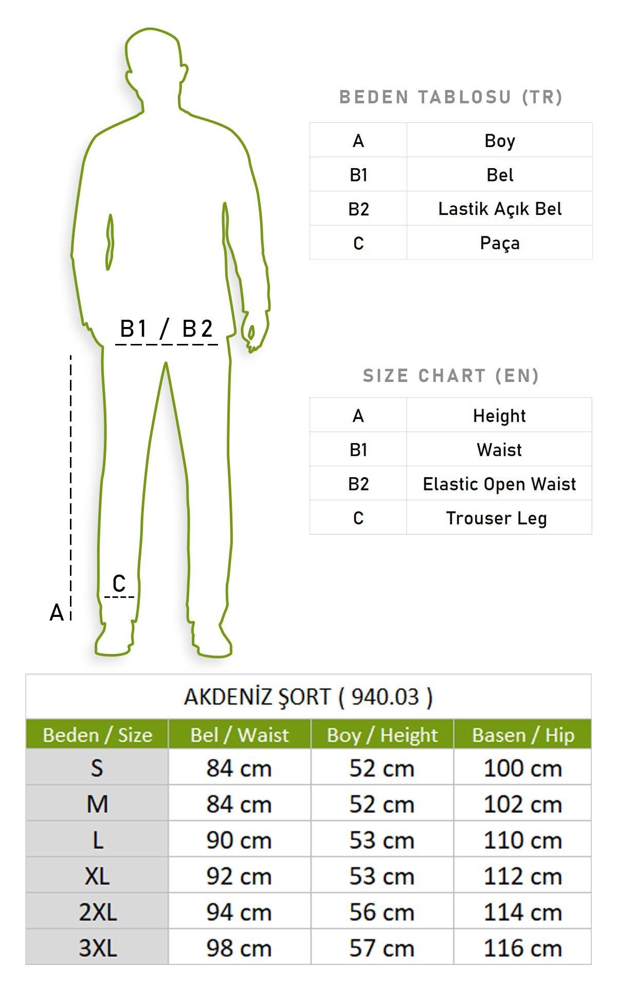Akdeniz Şile Bezi Cepli Erkek Şort Haki 9008