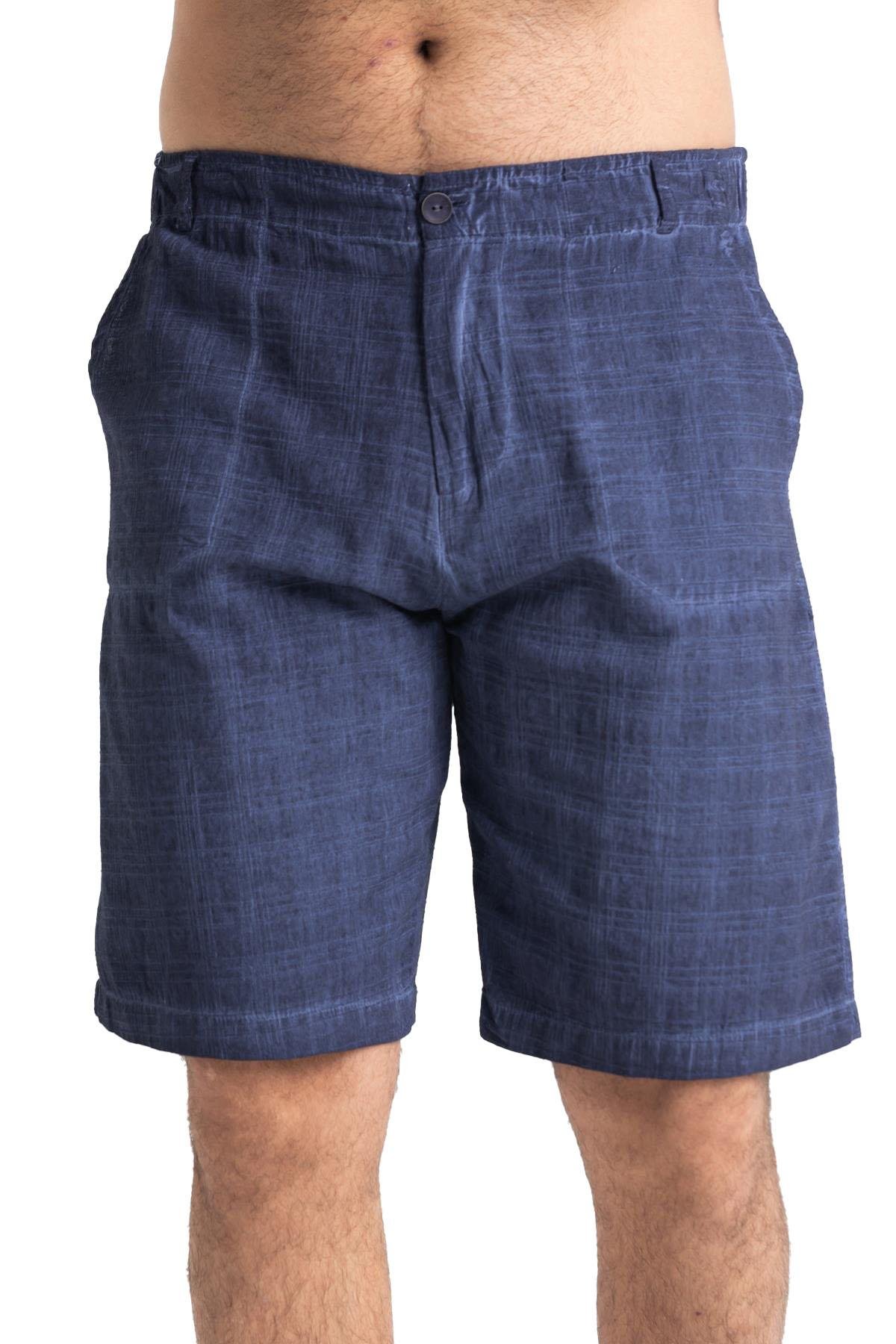 Akdeniz Şile Bezi Cepli Erkek Şort İndigo 9009