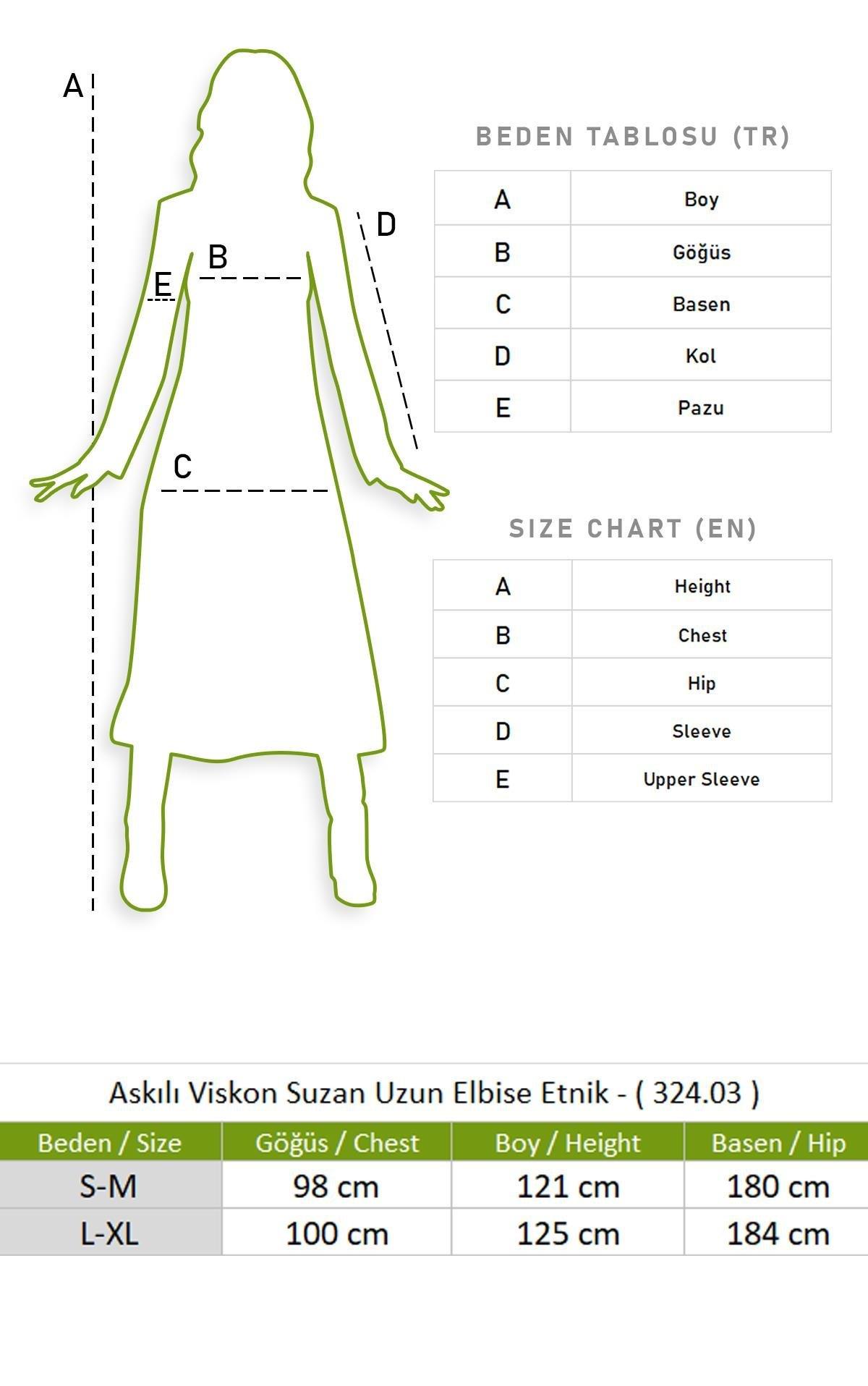 Askılı Viskon Suzan Uzun Yazlık Elbise Soyut Çimen Yeşil