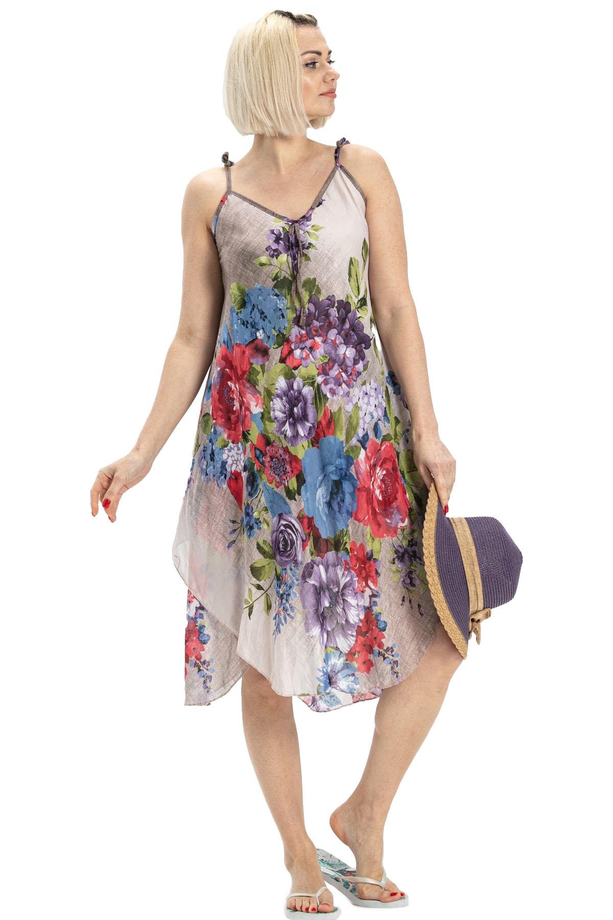 Askılı Vual Afrodit Kısa Elbise Gri 6132