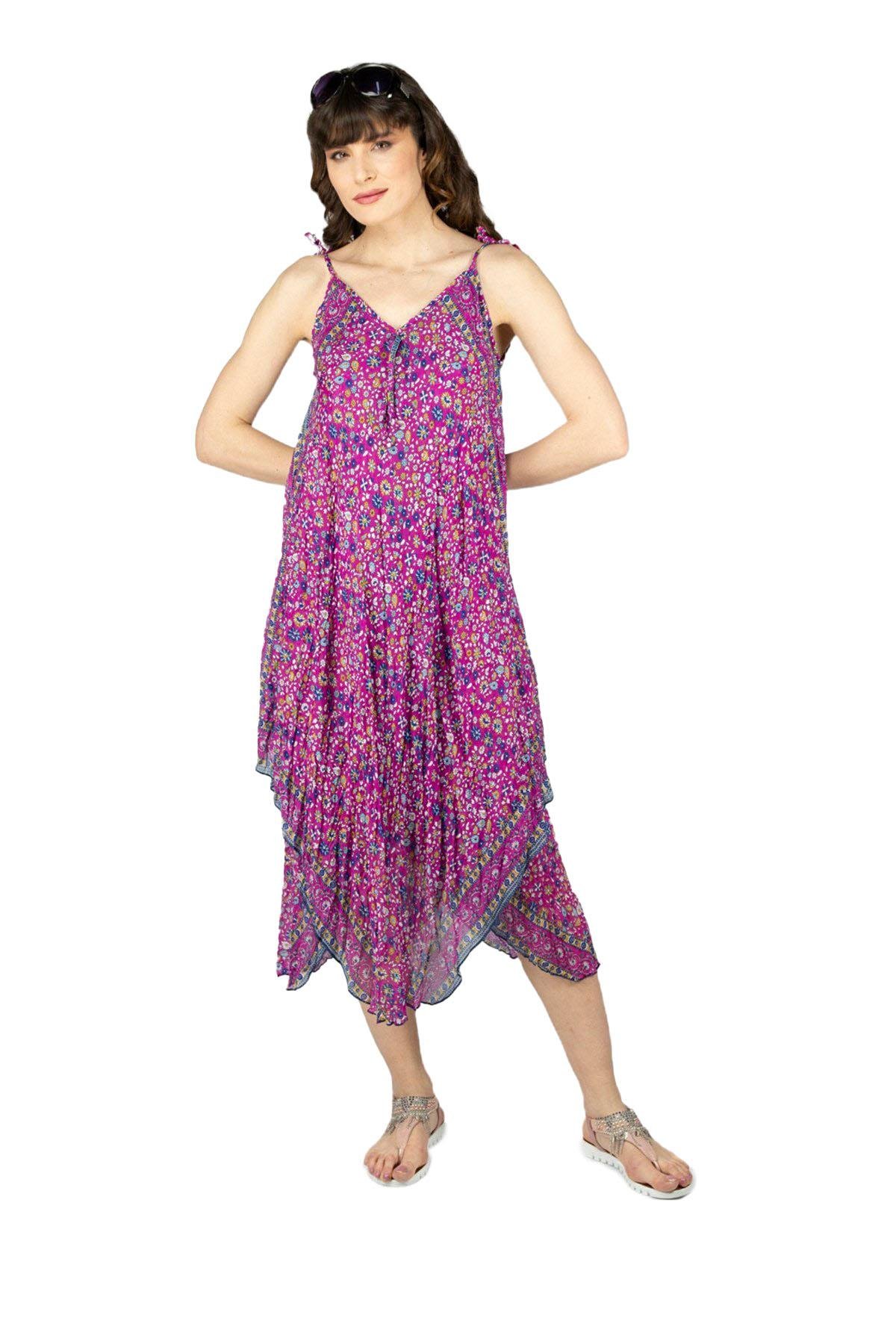 Strappy Aphrodite Voile Dress Pink