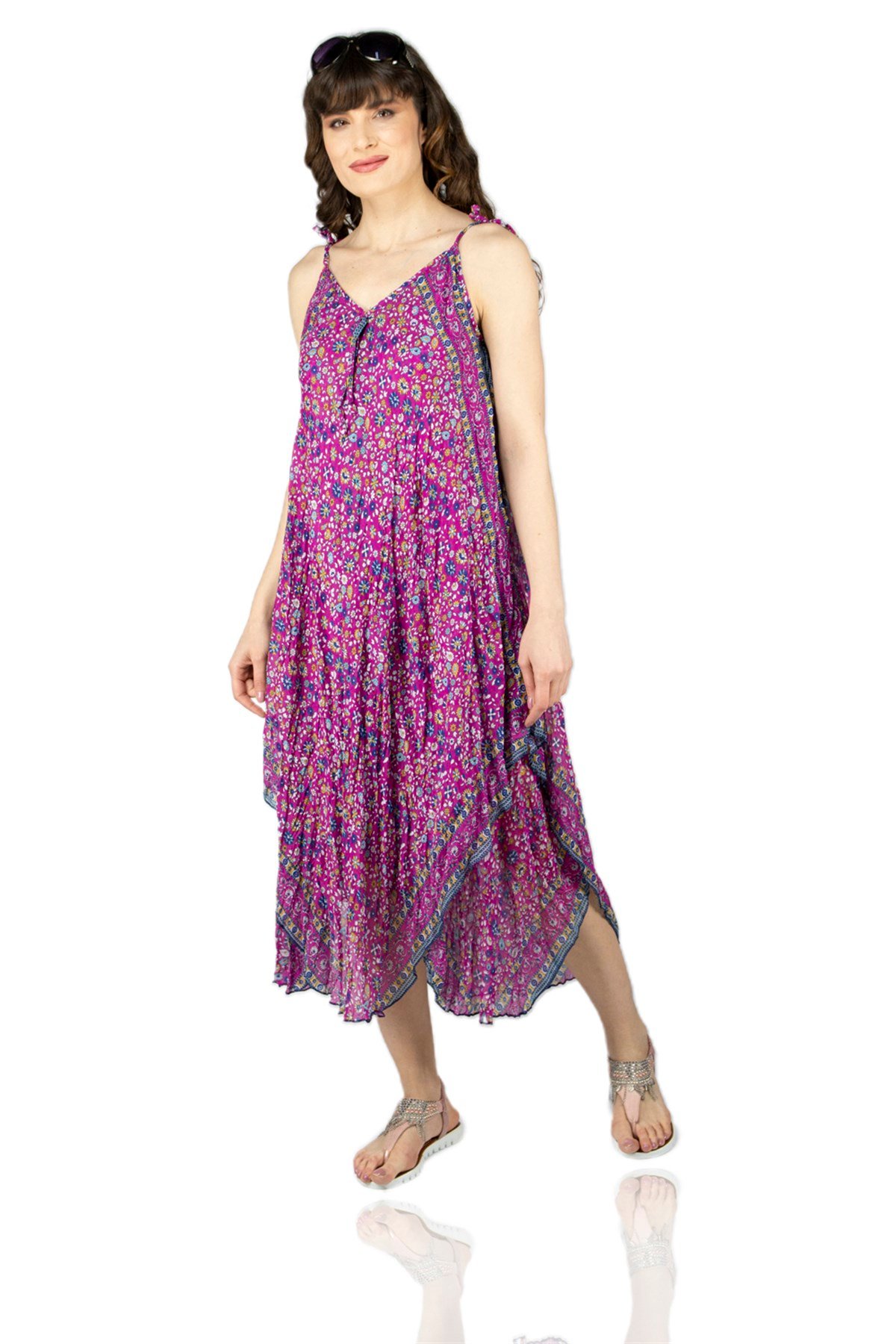 Afrodit Vual Elbise Pembe