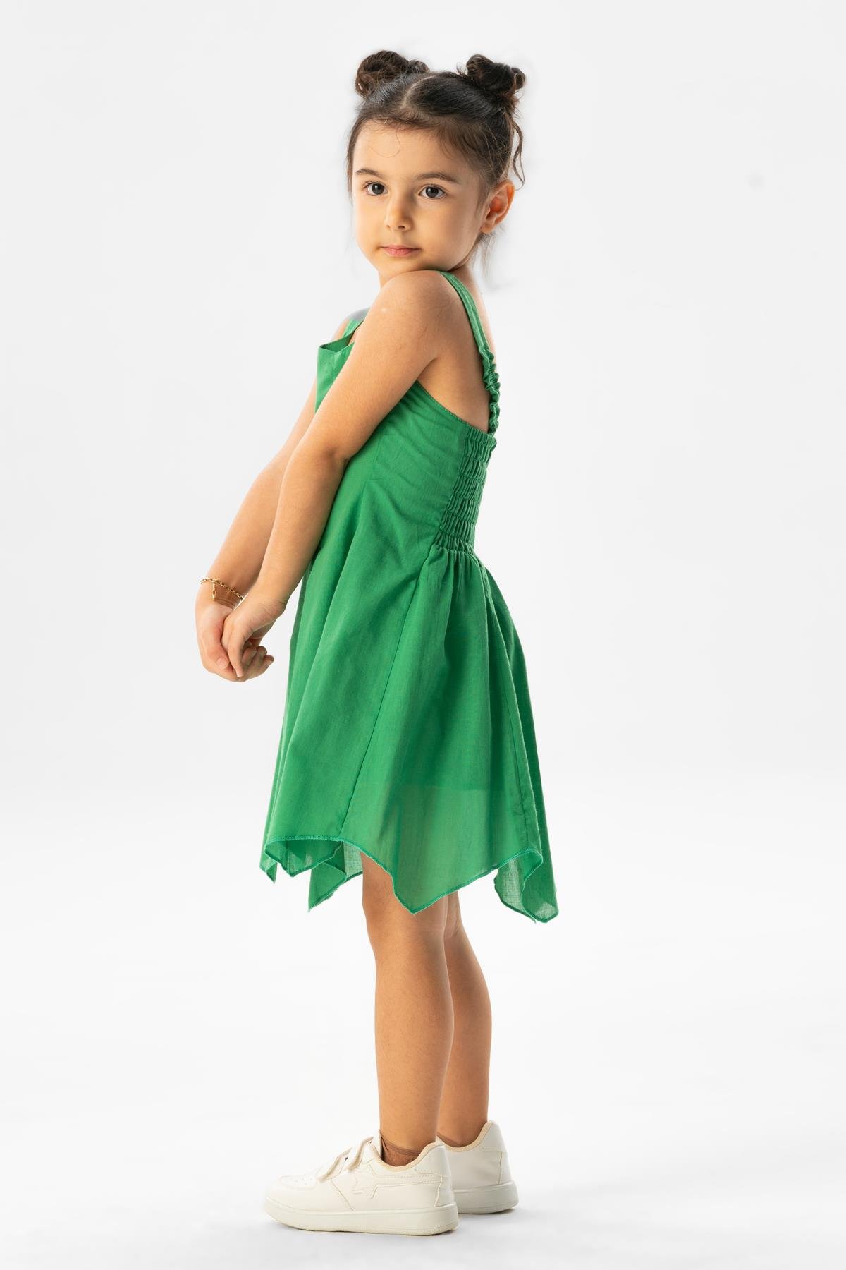 Askılı Vual Emel Yazlık Çocuk Elbise Mint Yeşili mntysl