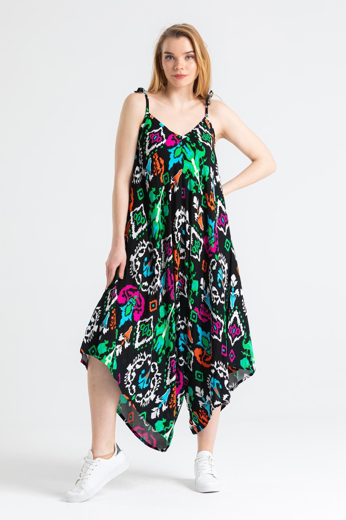 Askılı Vual Selin Tulum Etnik Siyah Etnk syh