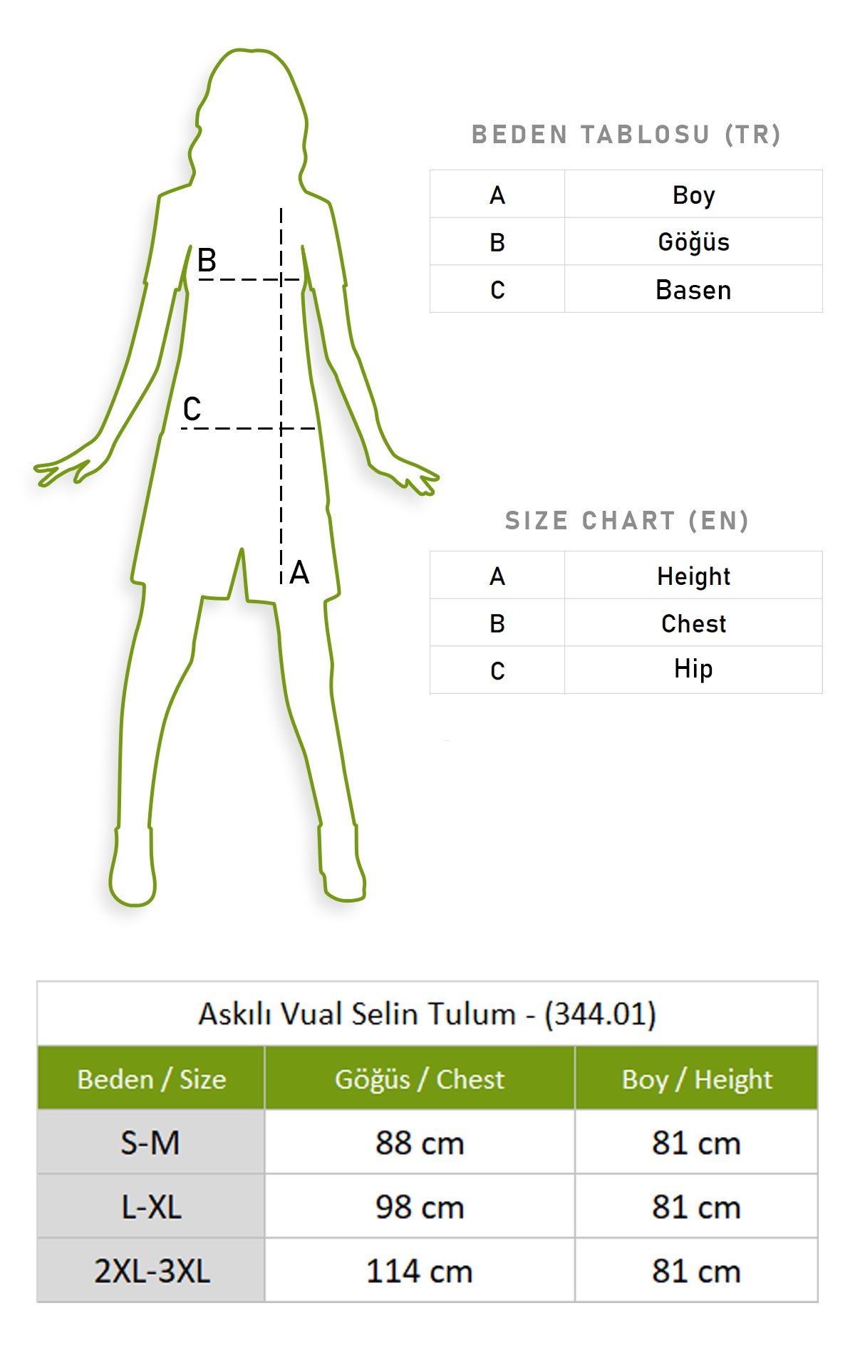 Askılı Vual Selin Tulum Mavi mv