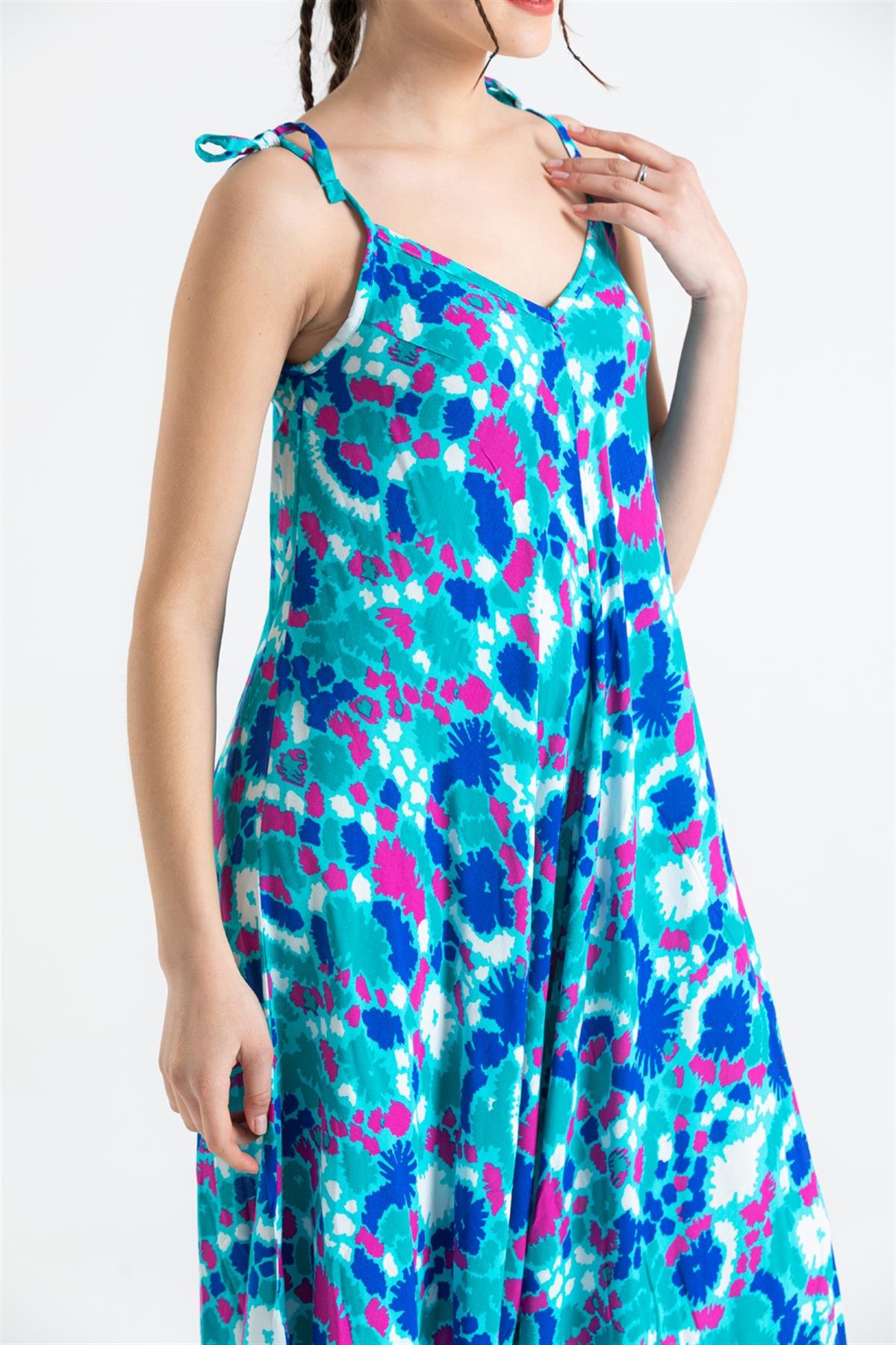 Askılı Vual Selin Tulum Soyut Nil Yeşili Syt nlysl