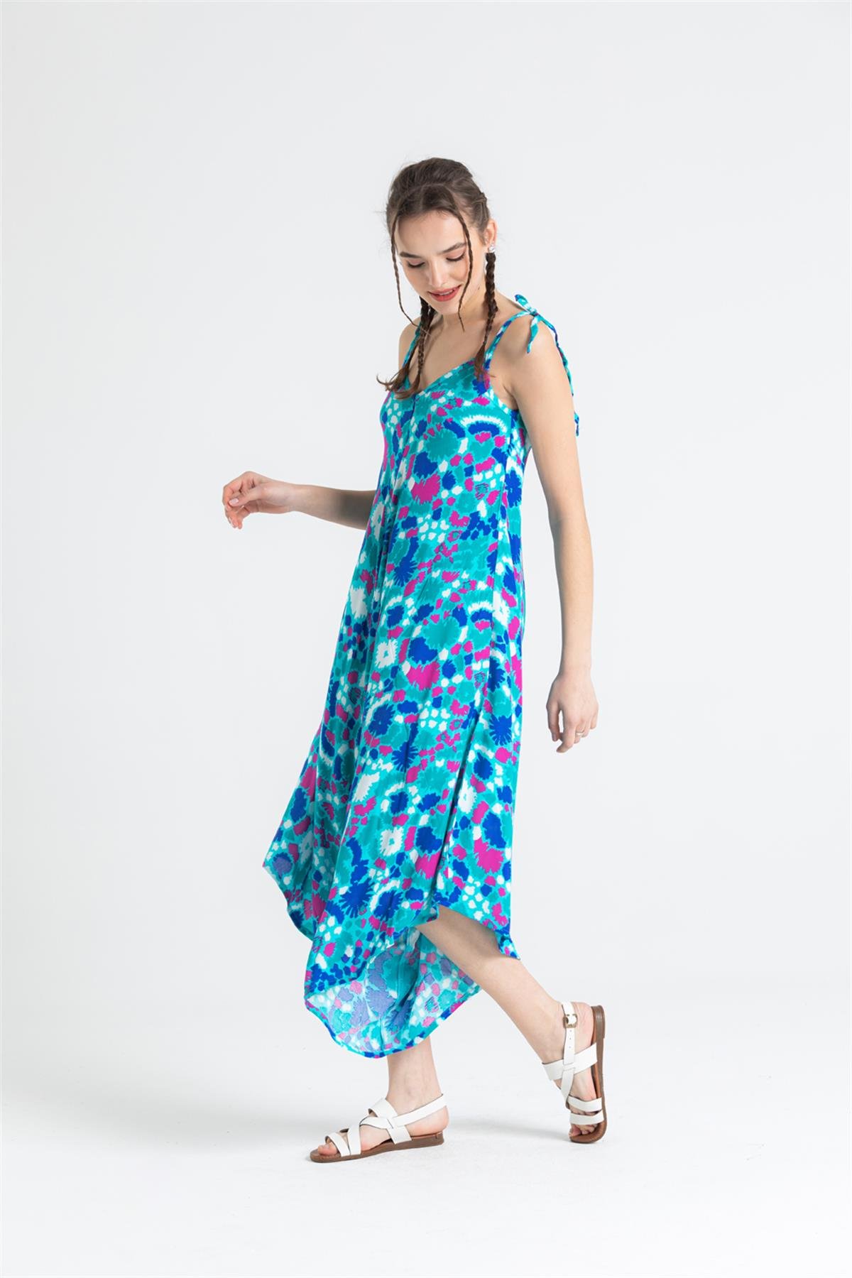 Askılı Vual Selin Tulum Soyut Nil Yeşili Syt nlysl