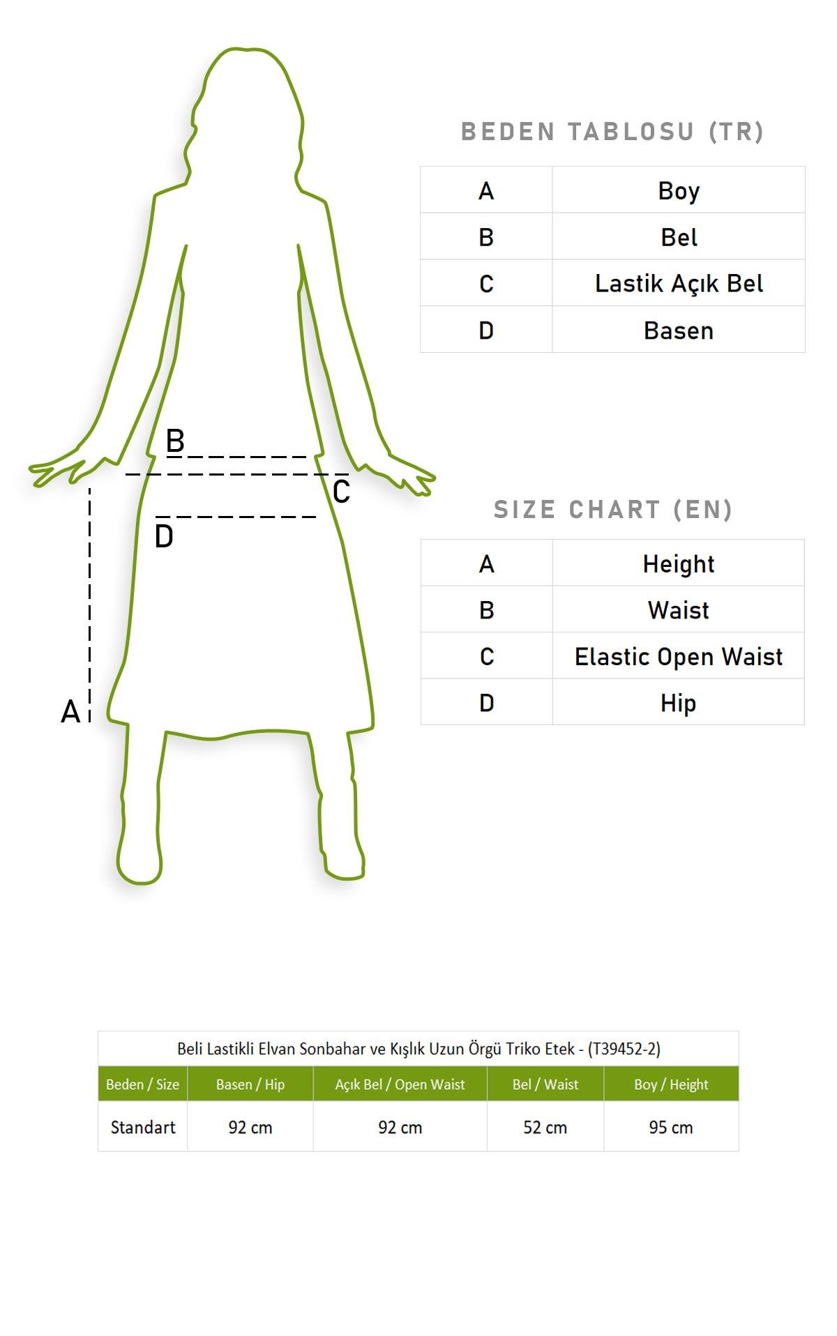 Beli Lastikli Elvan Sonbahar ve Kışlık Uzun Örgü Triko Etek Füme Fm