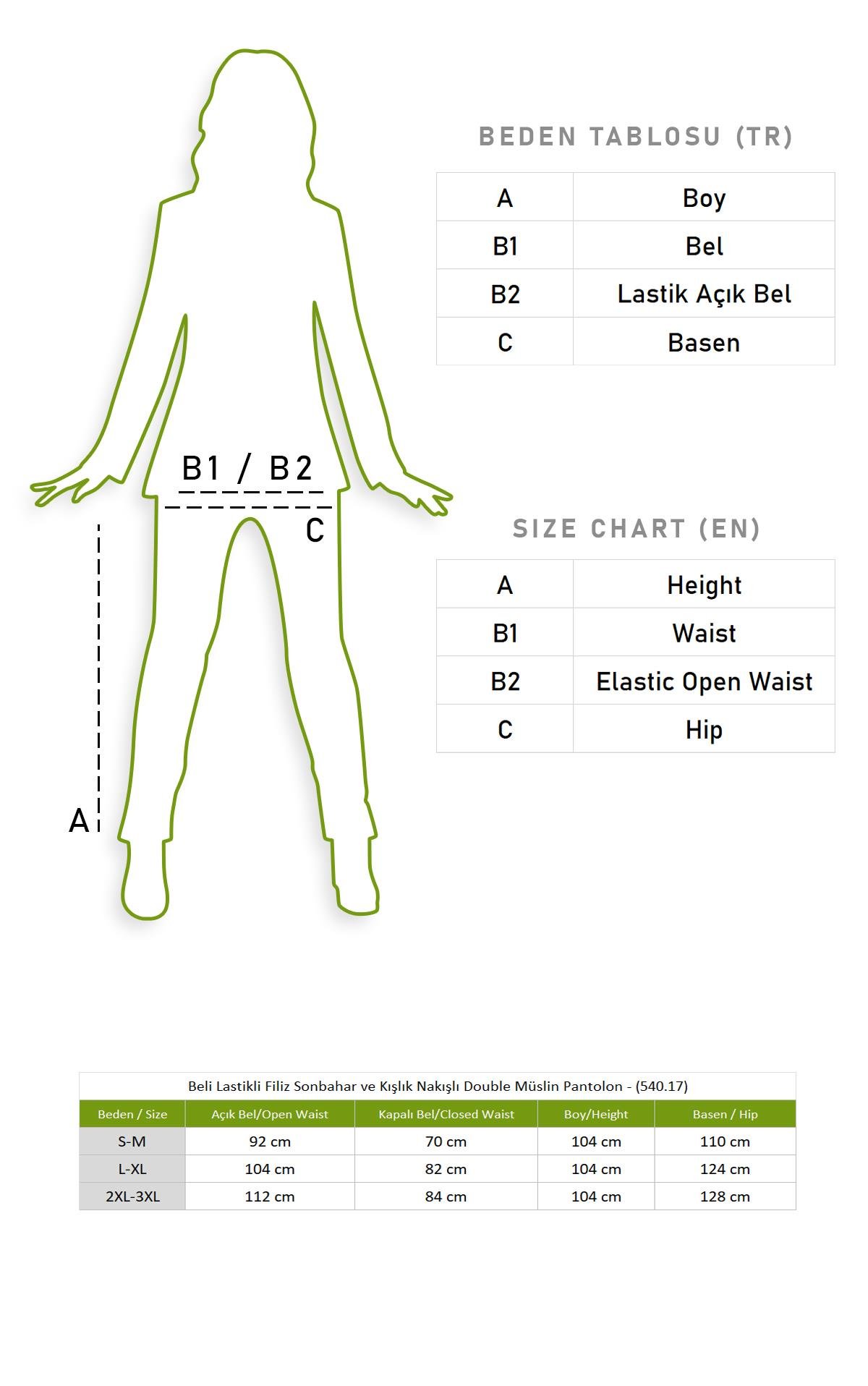 Filiz Fall-Winter Embroidery Detailed Double Muslin Pants Khaki