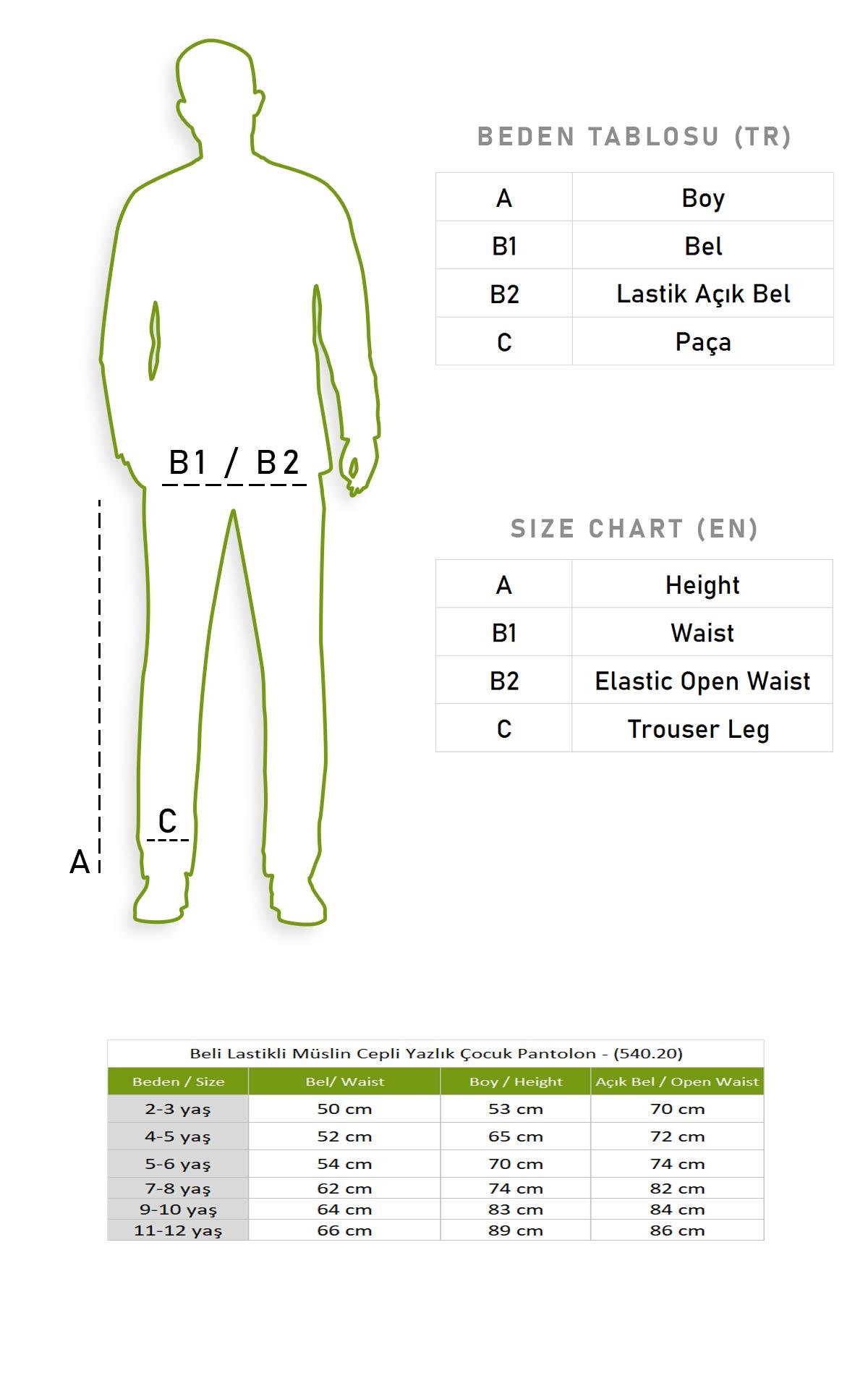 Beli Lastikli Müslin Cepli Yazlık Çocuk Pantolon Kırmızı Krmz