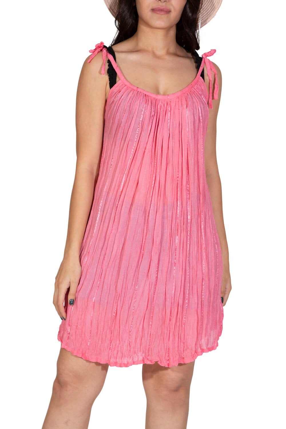 Bürümcük Askılı Bluz Pembe