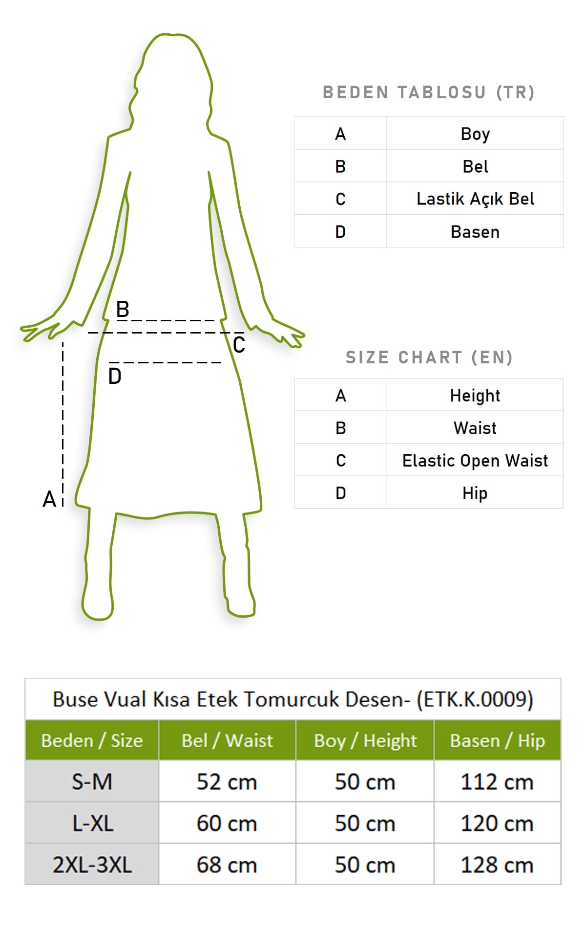 Buse Vual Kısa Etek Tomurcuk Desen Beyaz 6165