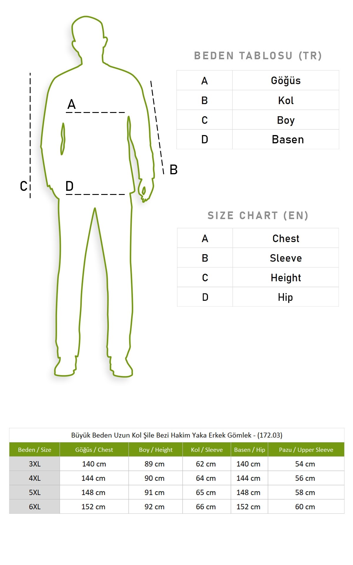 Büyük Beden Uzun Kol Şile Bezi Hakim Yaka Erkek Gömlek Krem 3002