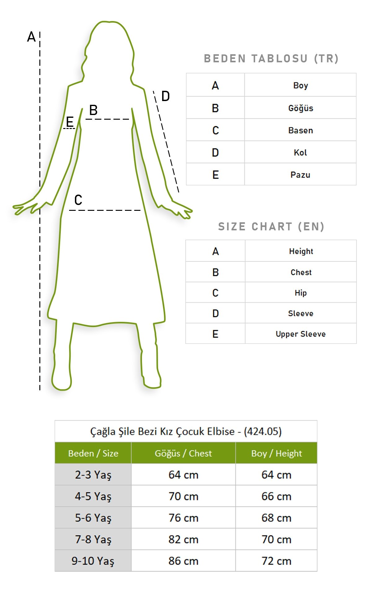Çağla Şile Bezi Kız Çocuk Elbise Petrol Ptrl