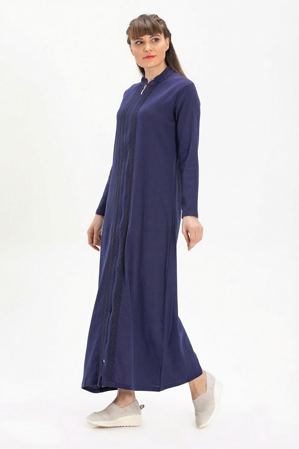 Cemre Şile Bezi Mevsimlik Ferace Mor Mor