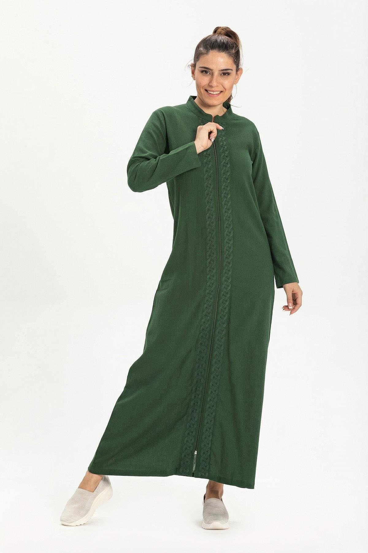 Cemre Şile Bezi Mevsimlik Ferace Yeşil Ysl