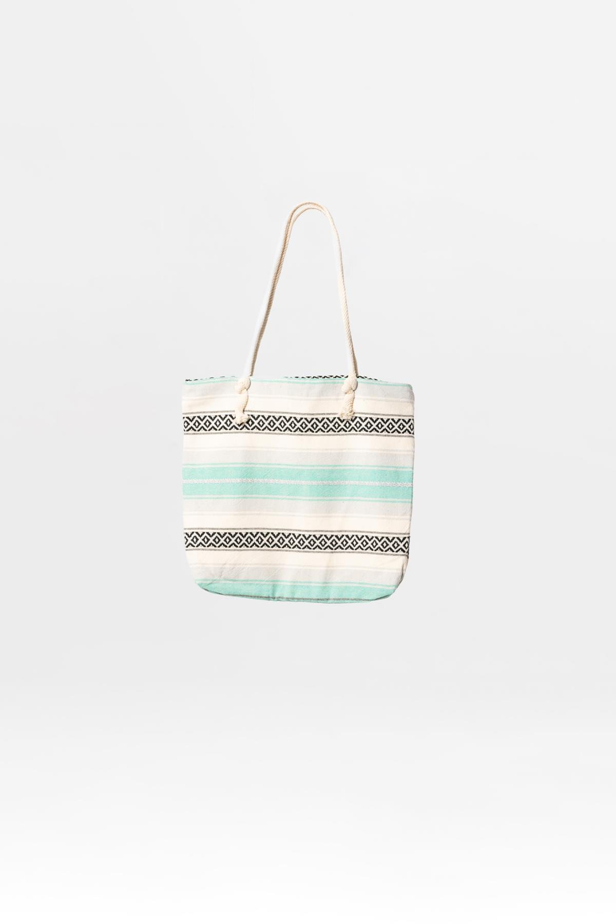 Dokuma Sahil Plaj Çanta Yeşil Ysl