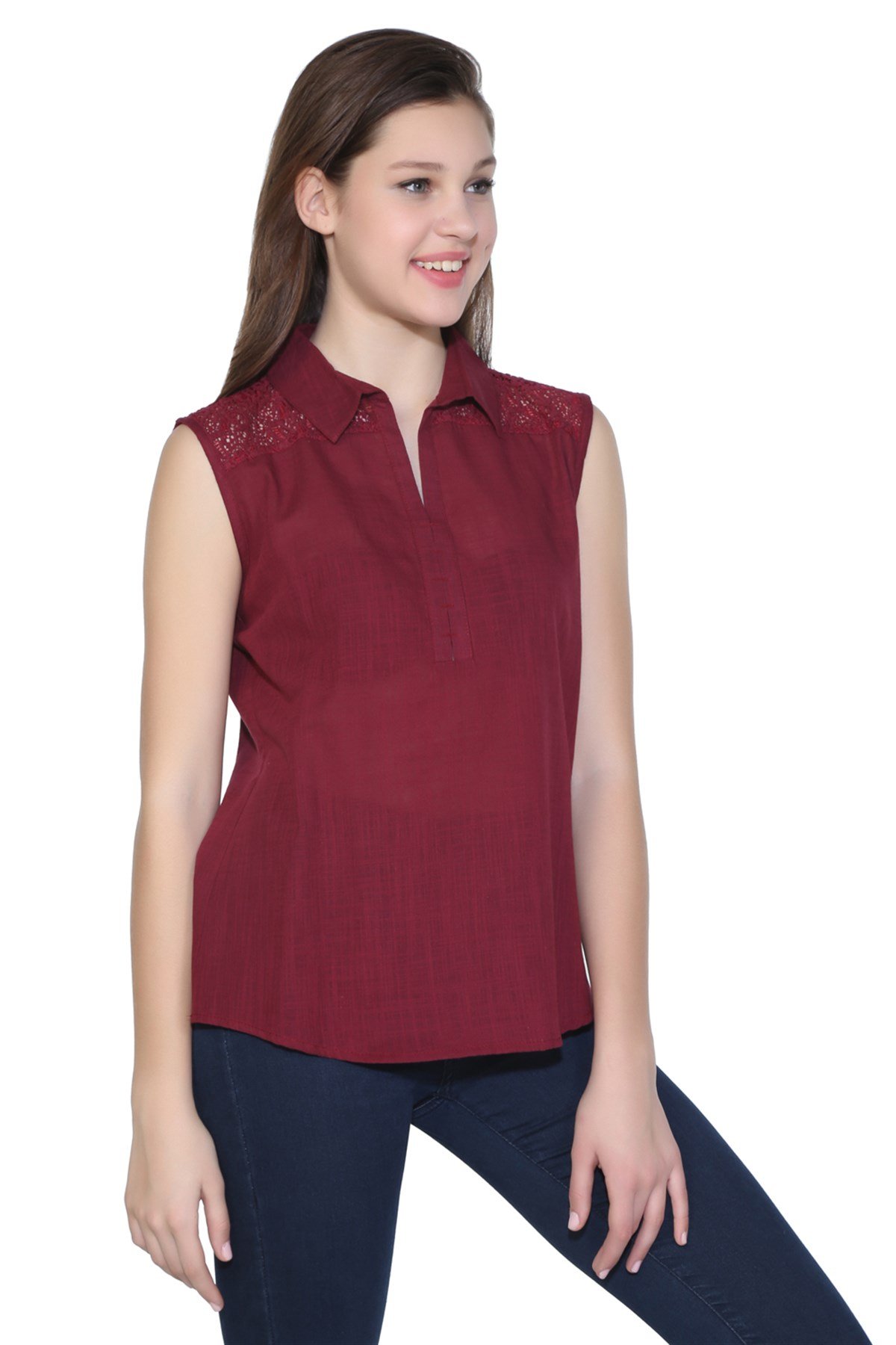 Dolunay Bluz Bordo