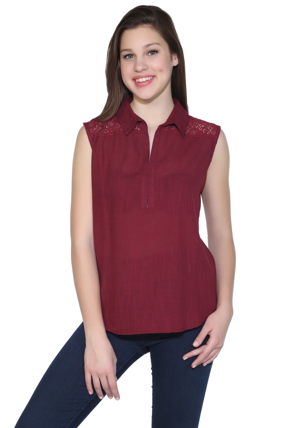 Dolunay Bluz Bordo