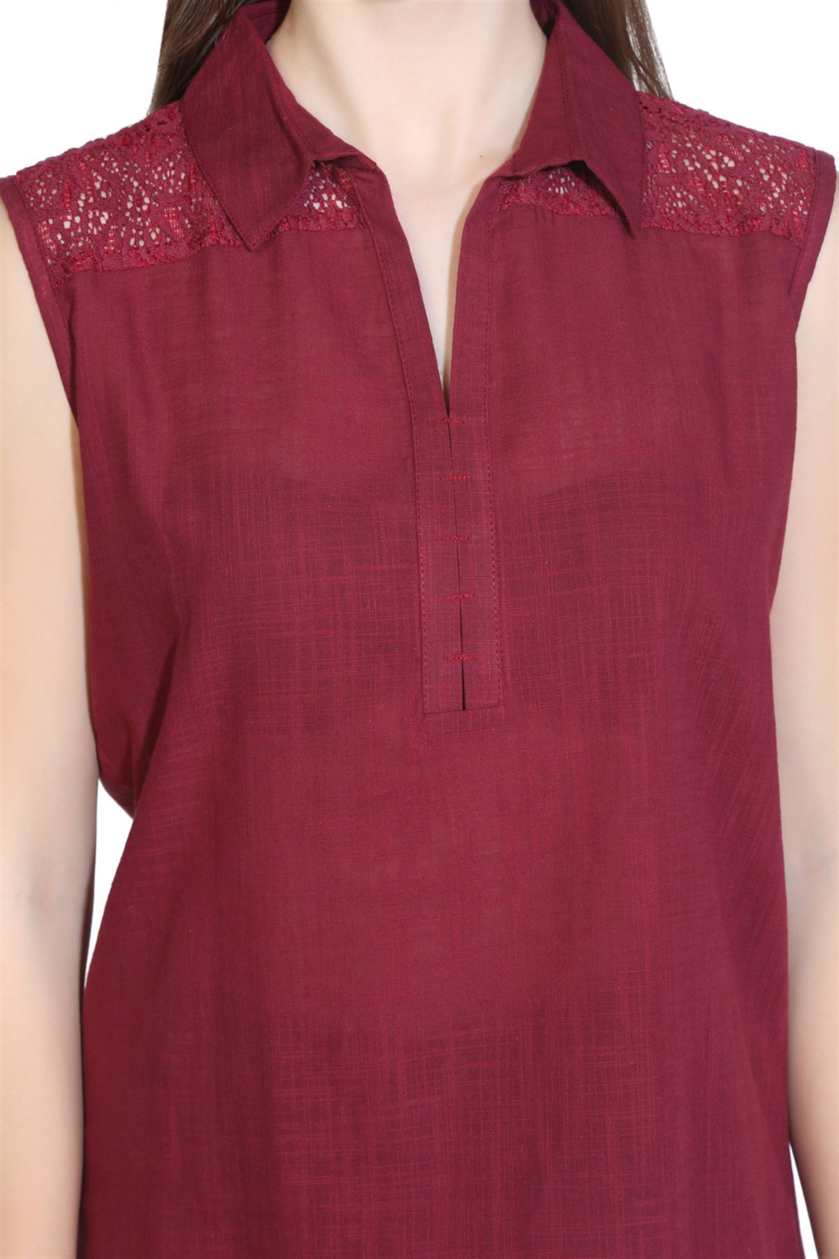 Dolunay Bluz Bordo