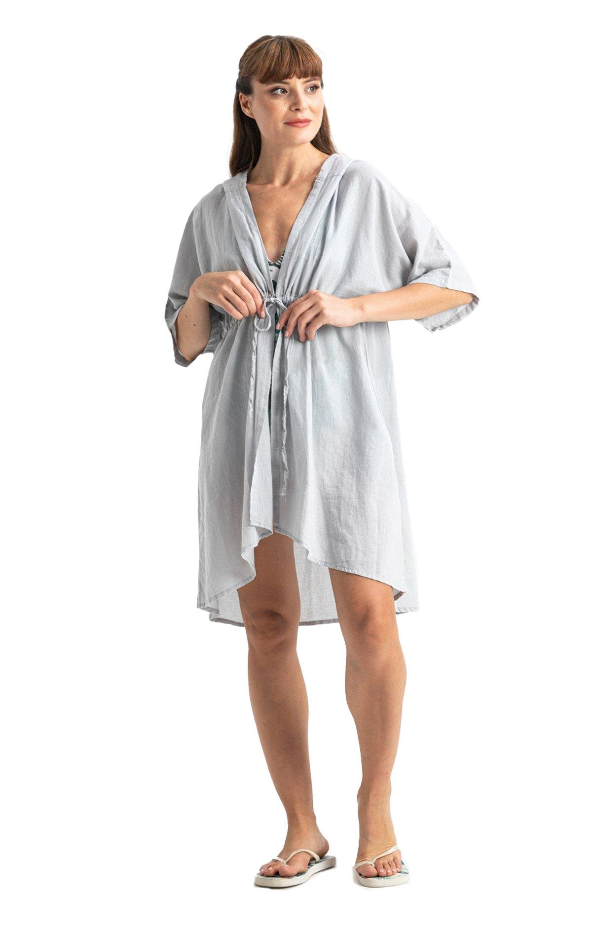 Duygu Şile Bezi Tunik Gri Gri