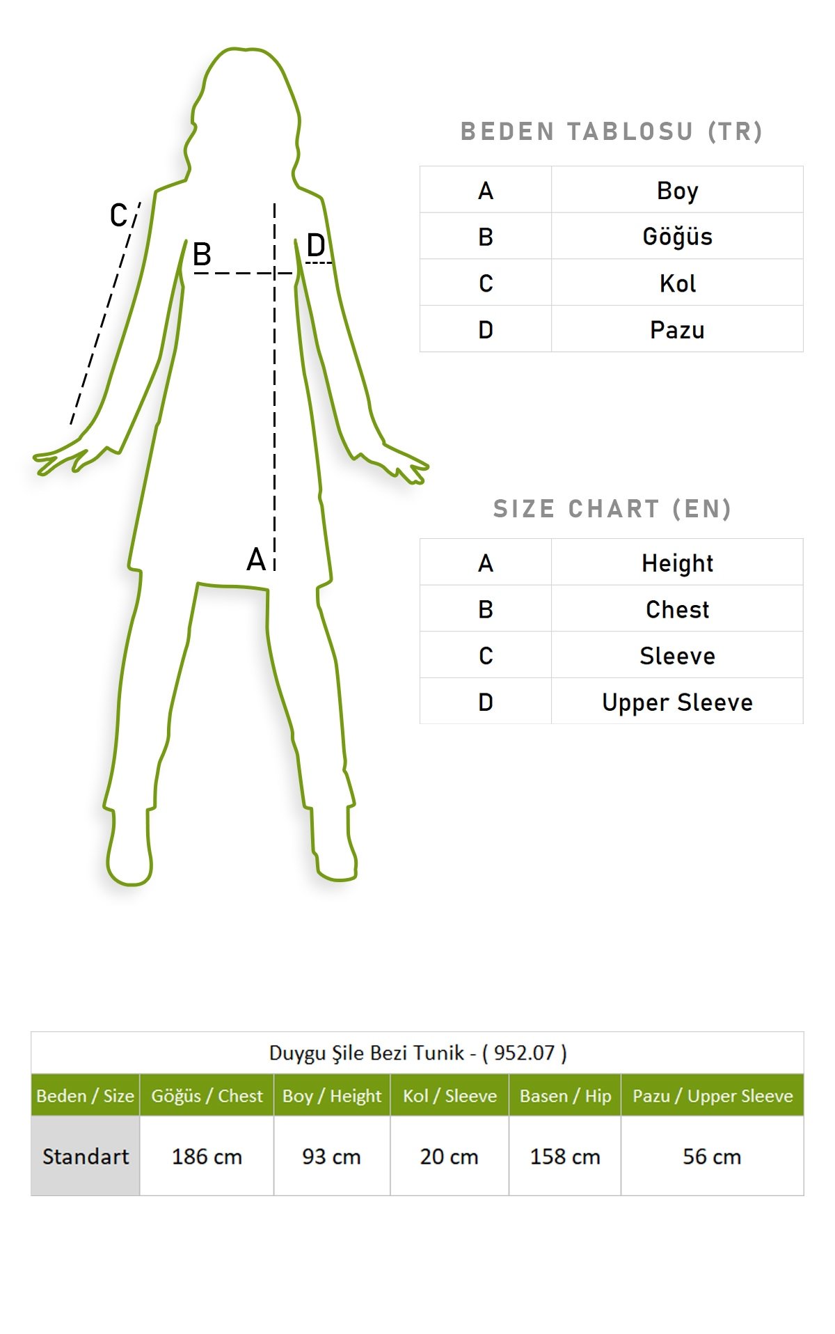 Duygu Şile Bezi Tunik Haki Hk