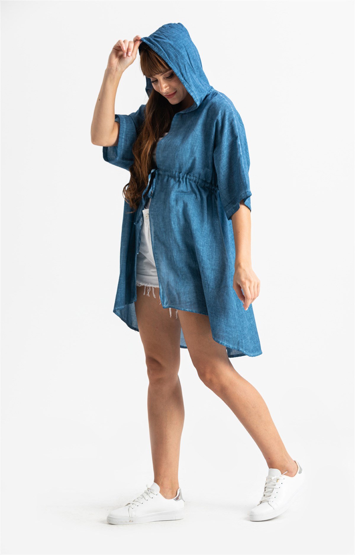 Duygu Şile Bezi Tunik Kot Mavi Ktmv