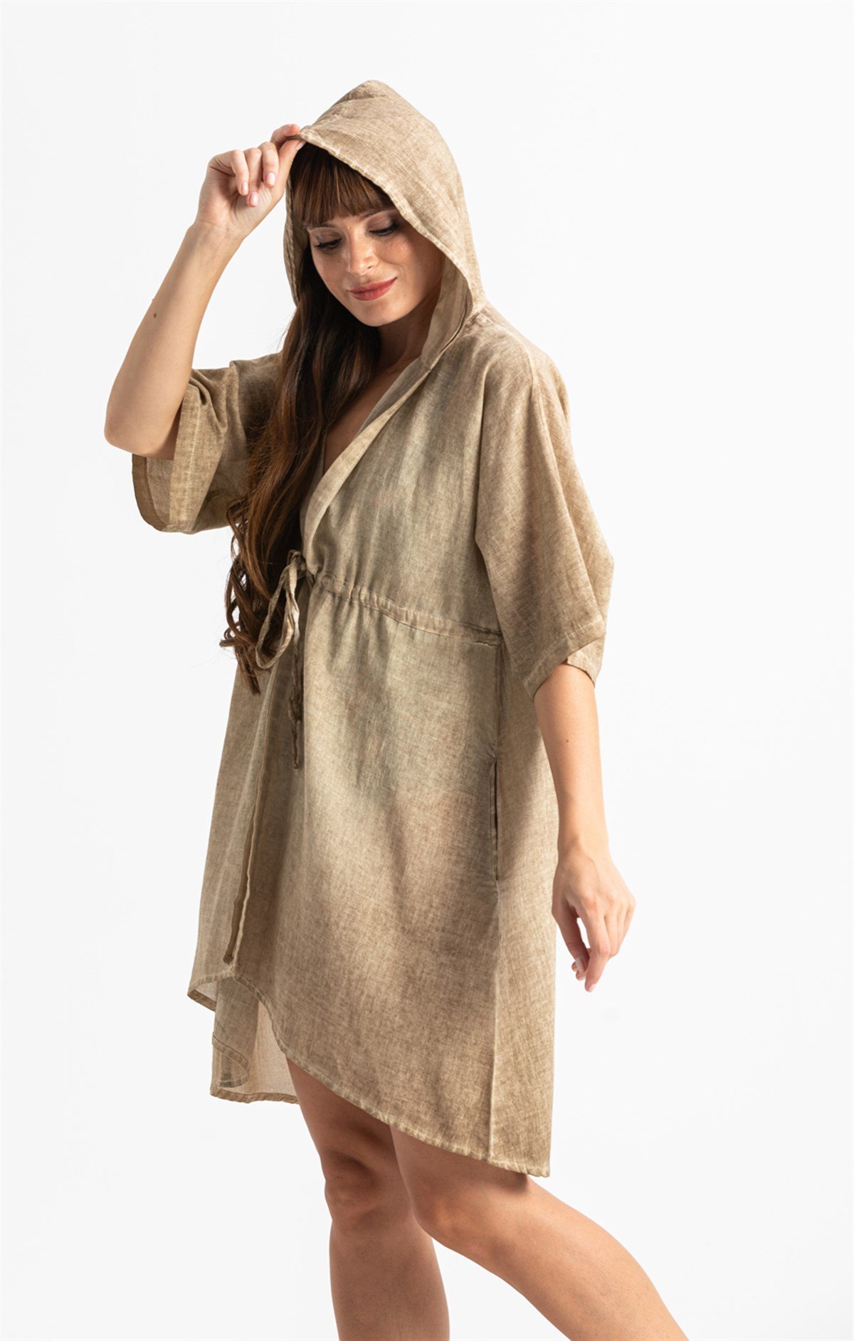 Duygu Şile Bezi Tunik Toprak Tprk