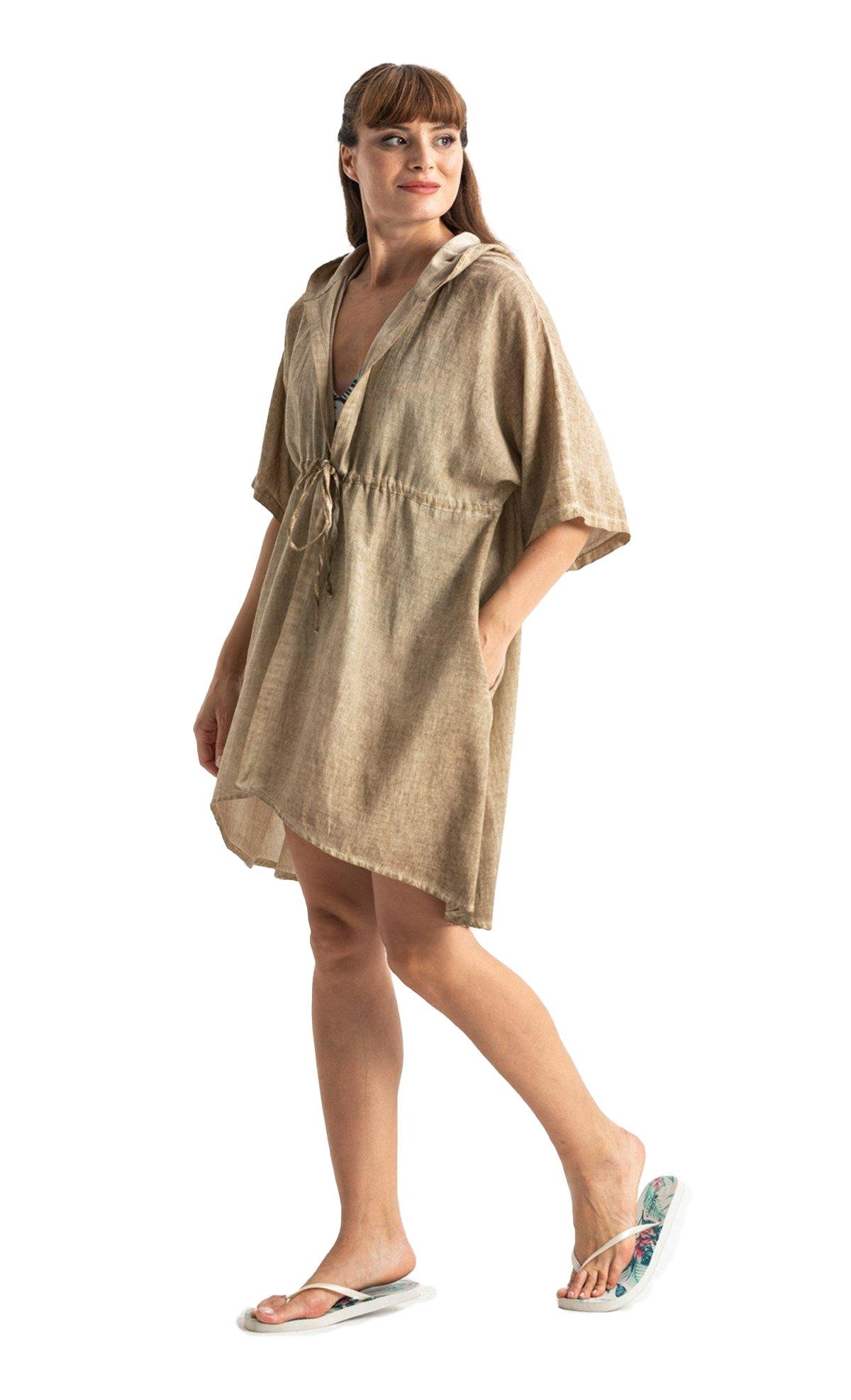 Duygu Şile Bezi Tunik Toprak Tprk