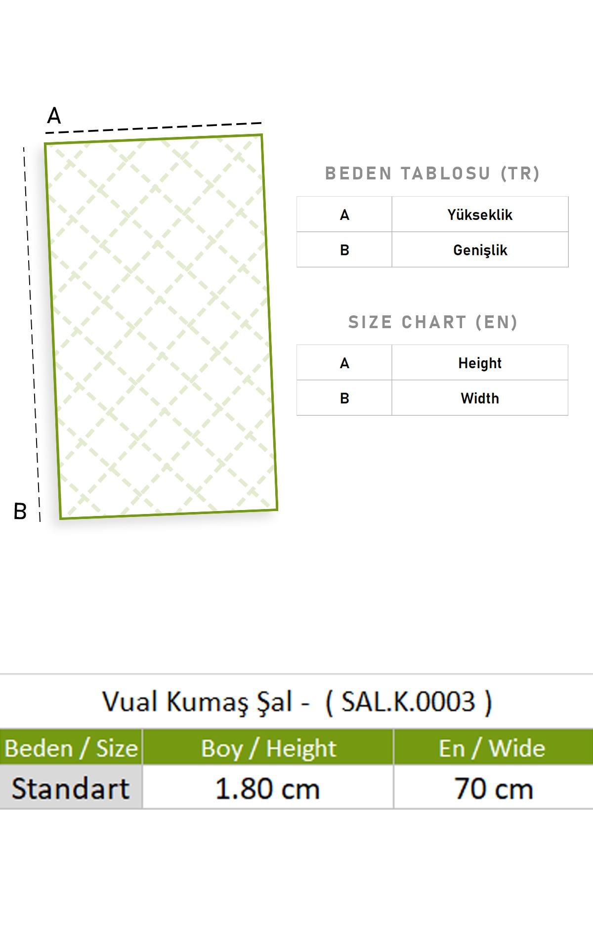 Düz Vual Kumaş Şal Beyaz Byz
