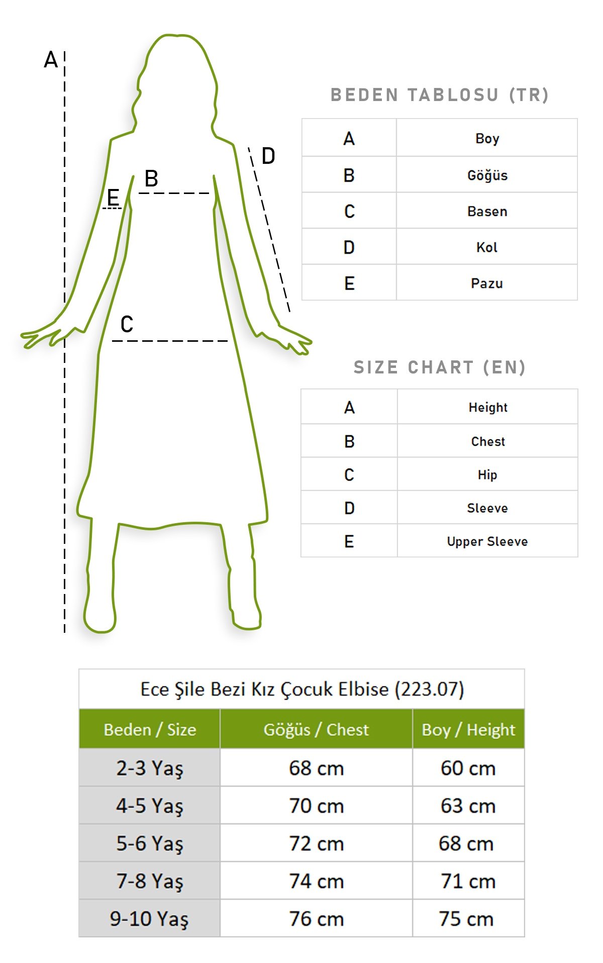 Ece Şile Bezi Kız Çocuk Elbise Lacivert Lcvt