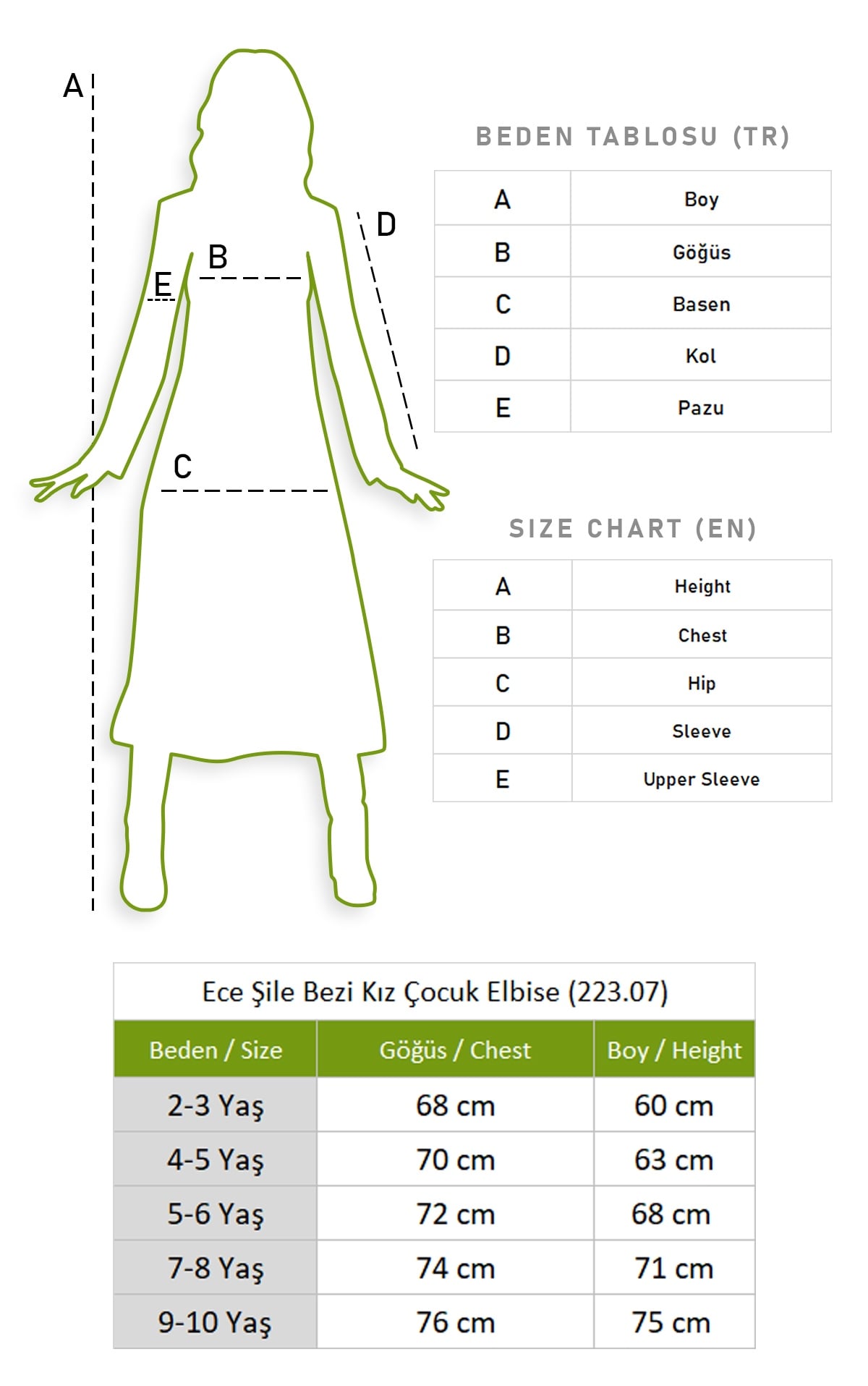 Ece Sile Fabric Girls Dress Turquoise
