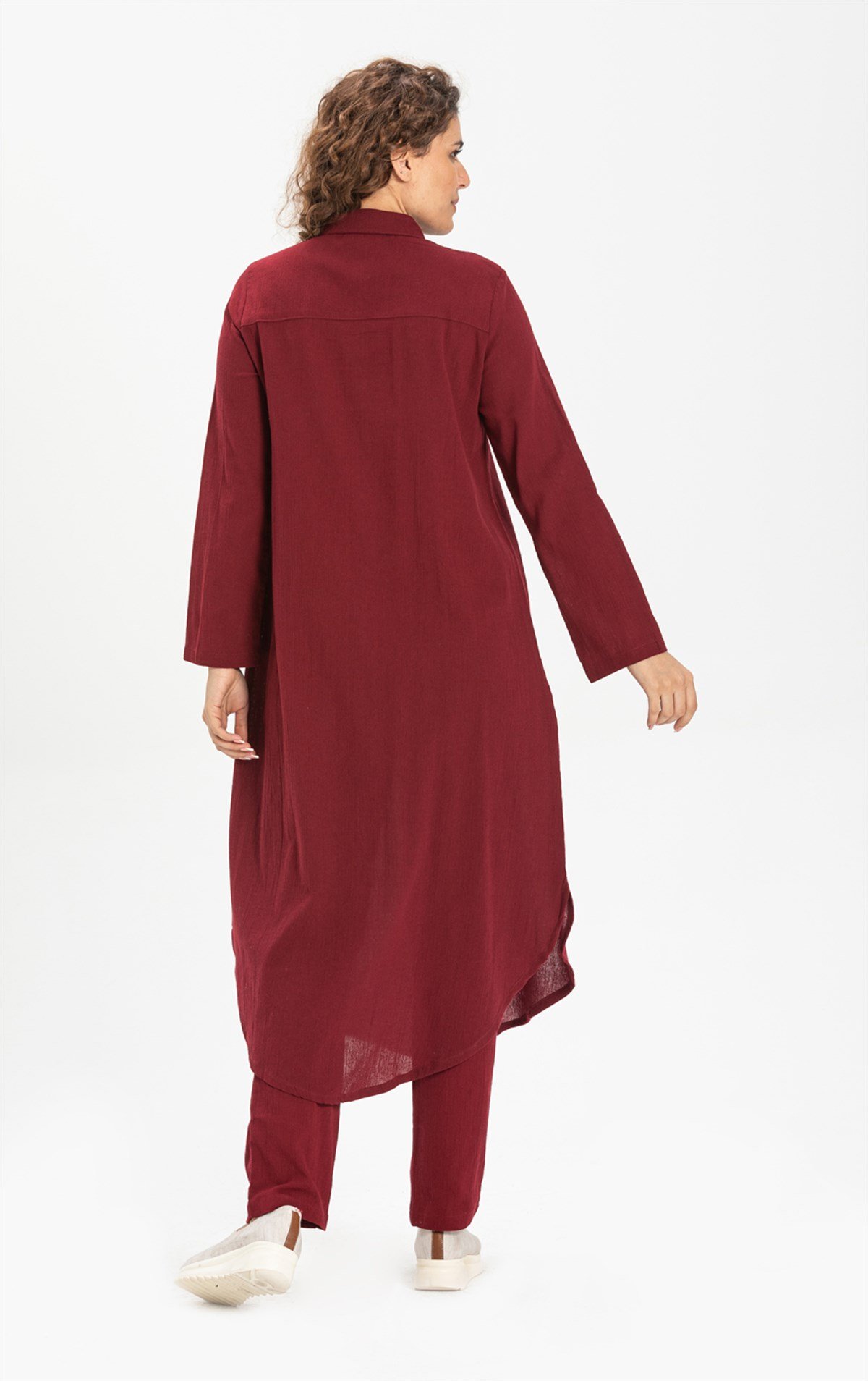 Edanur Şile Bezi Tunik Bordo Brd