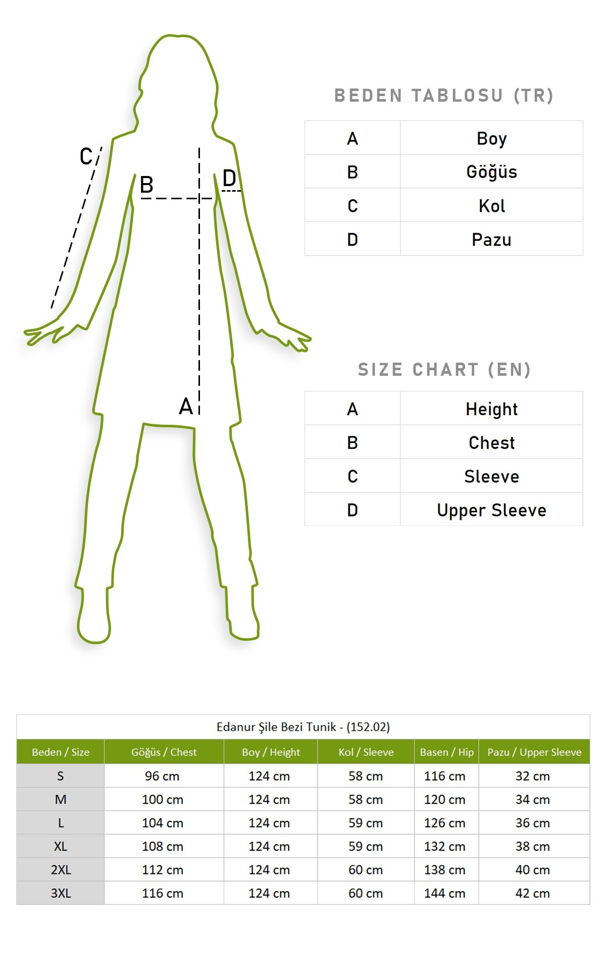 Edanur Şile Bezi Tunik Krem Krm
