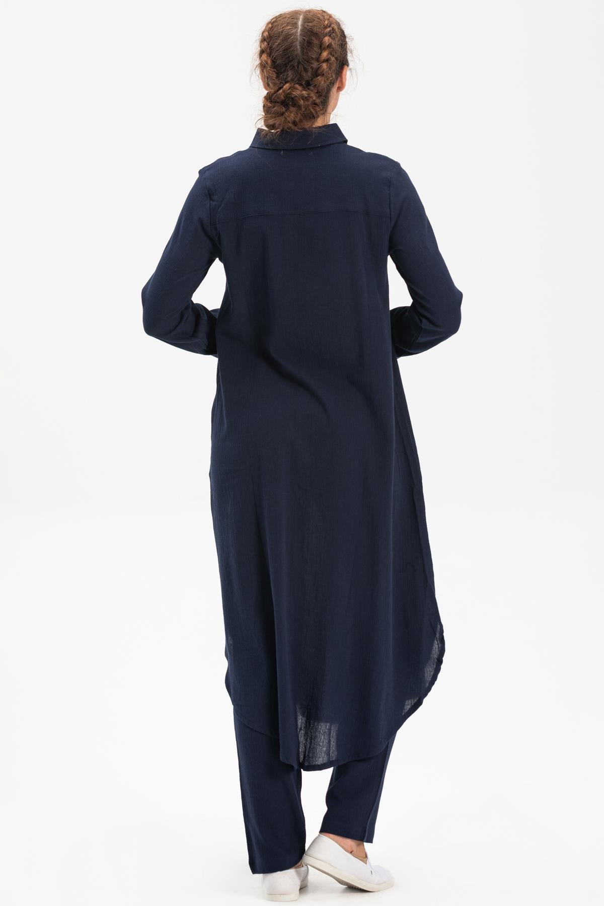 Edanur Şile Bezi Tunik Lacivert Lcvt