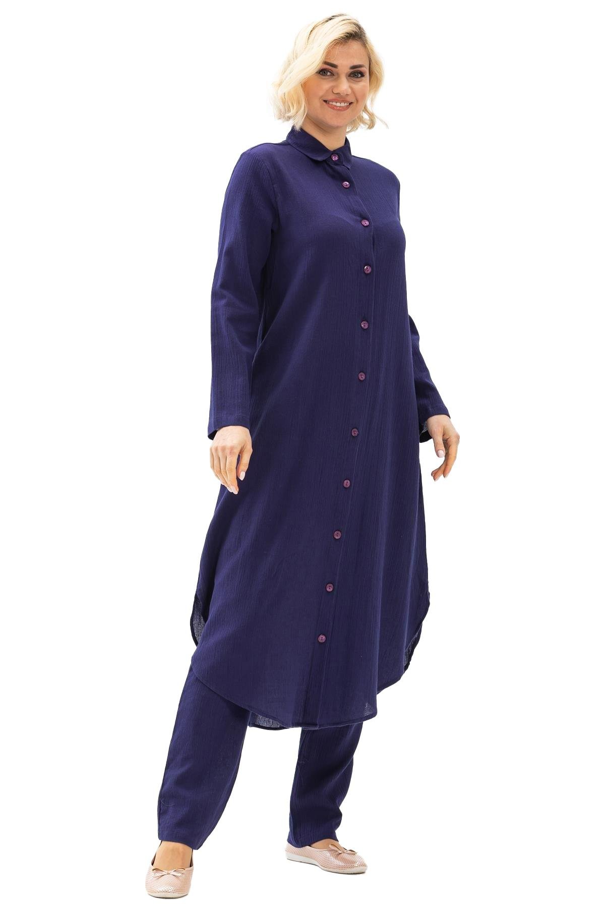 Edanur Şile Bezi Tunik Mor Mor