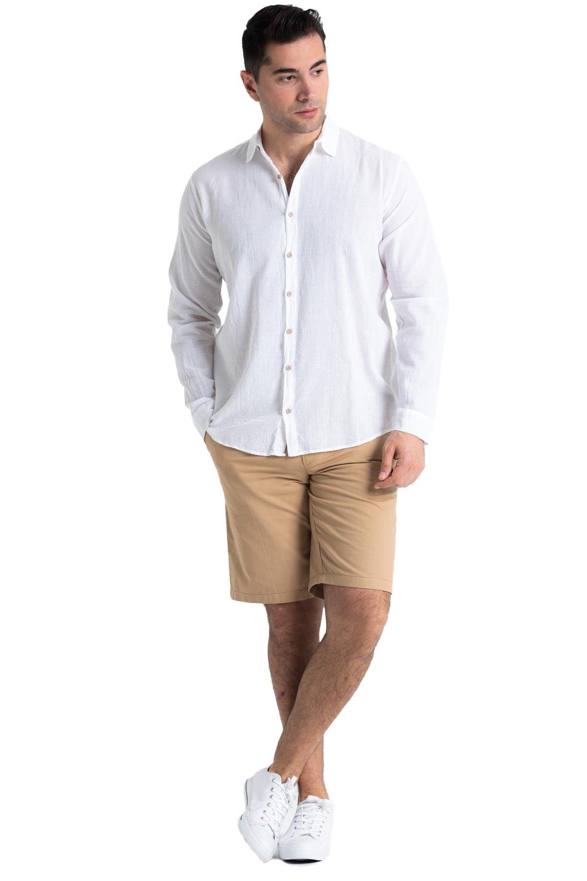 Ege Gabardin Erkek Şort Vizon Vzn