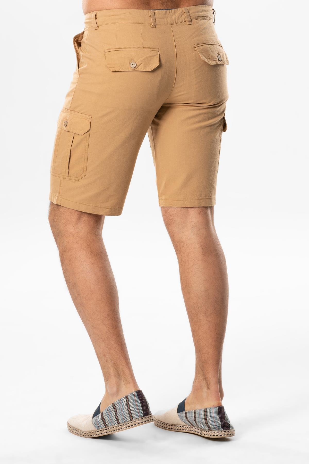 Ege Gabardine Cargo Pocket Shorts Mink