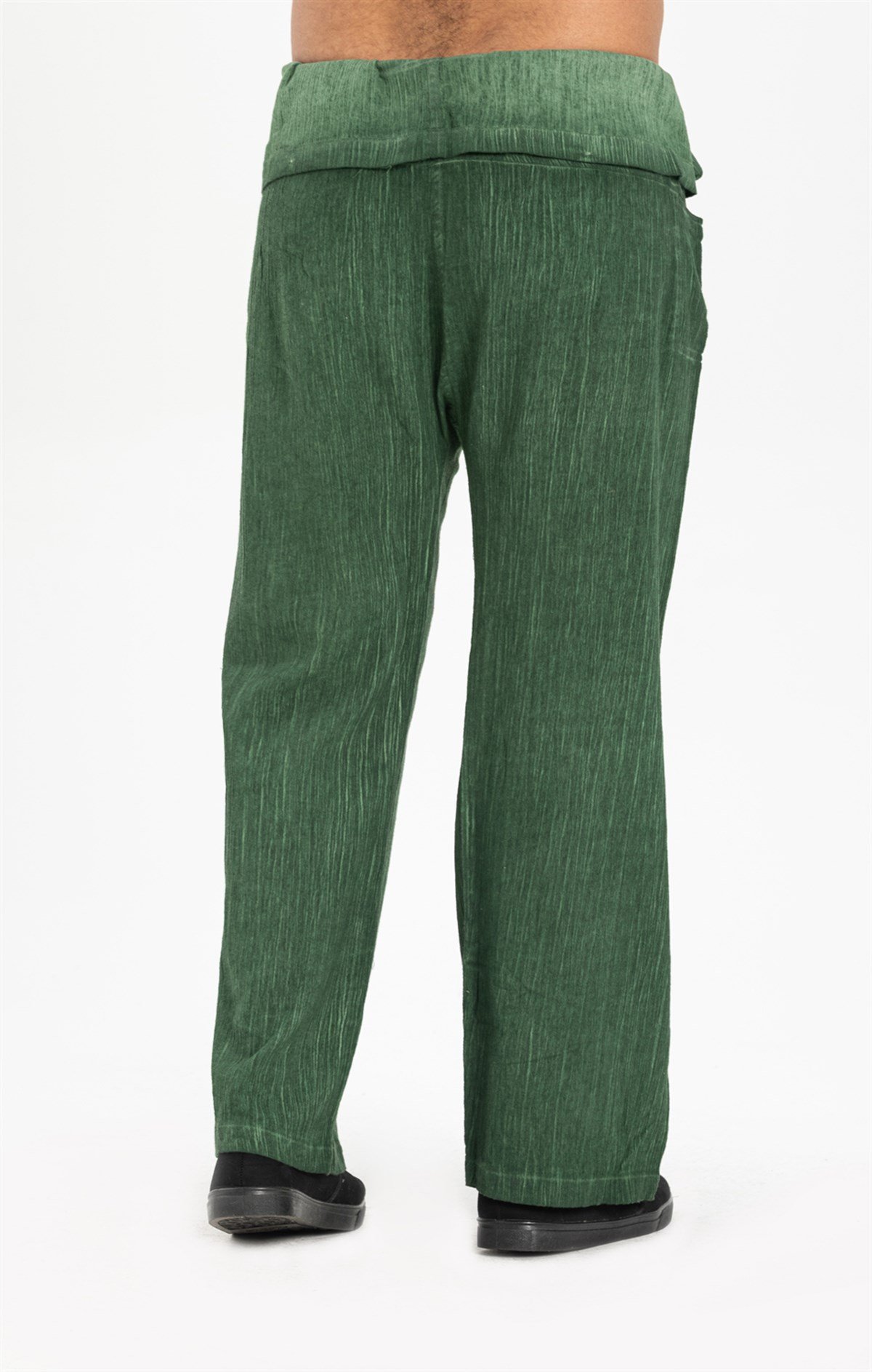 Men Sile Fabric Thai Fisherman Pants Rock Green