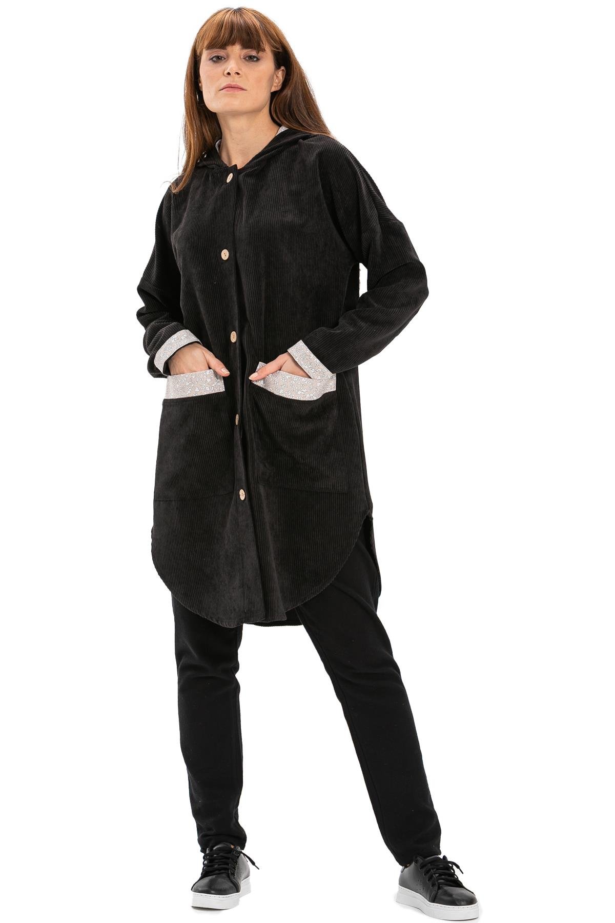 Eylül Flannel Jacket Black