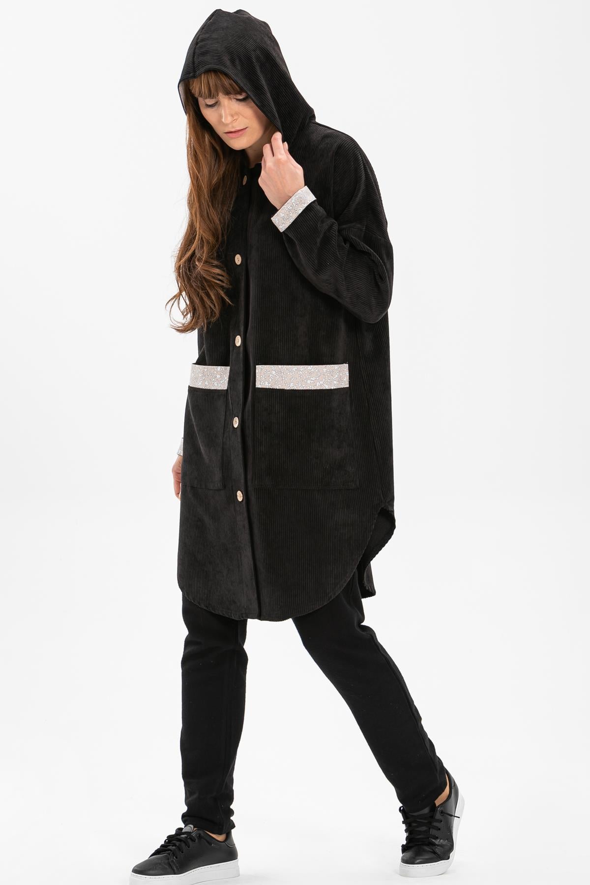Eylül Flannel Jacket Black