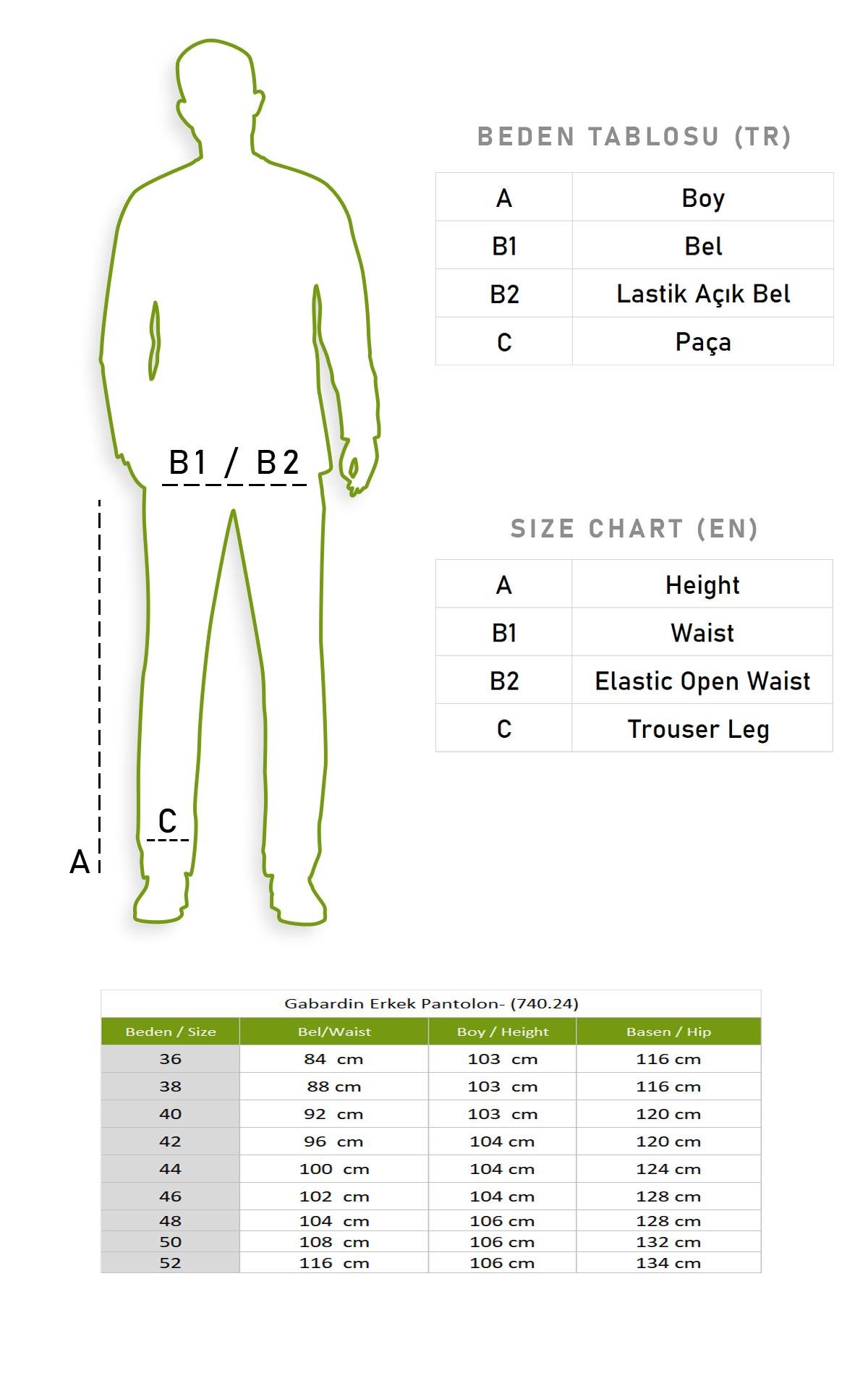Gabardin Erkek Pantolon Camel Cml