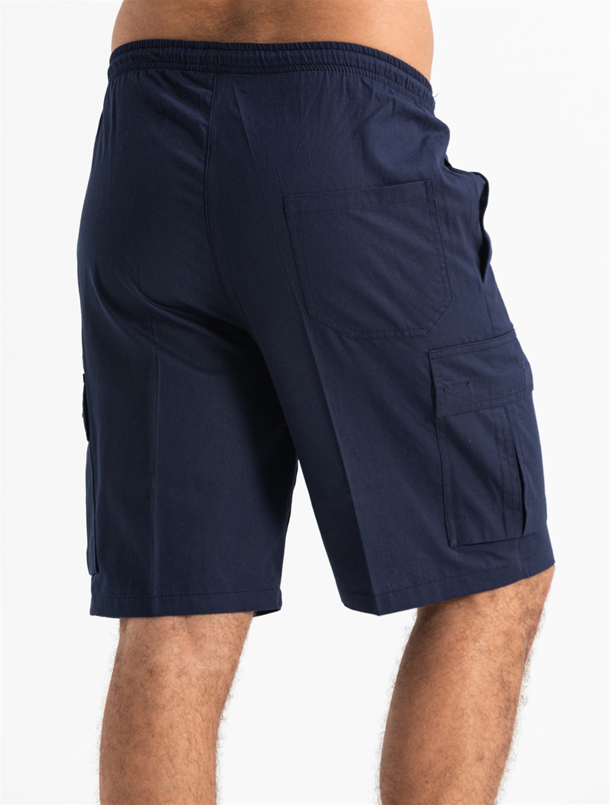 Gabardin Lastikli Erkek Şort Lacivert Lcvt