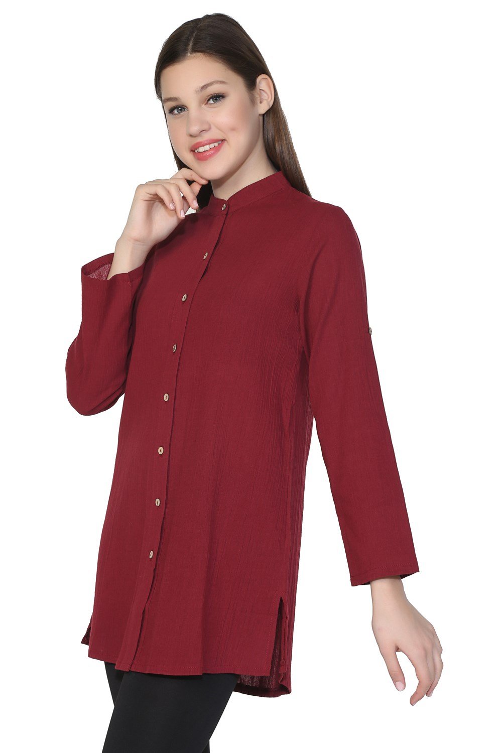 Hakim Yaka Tunik Bordo