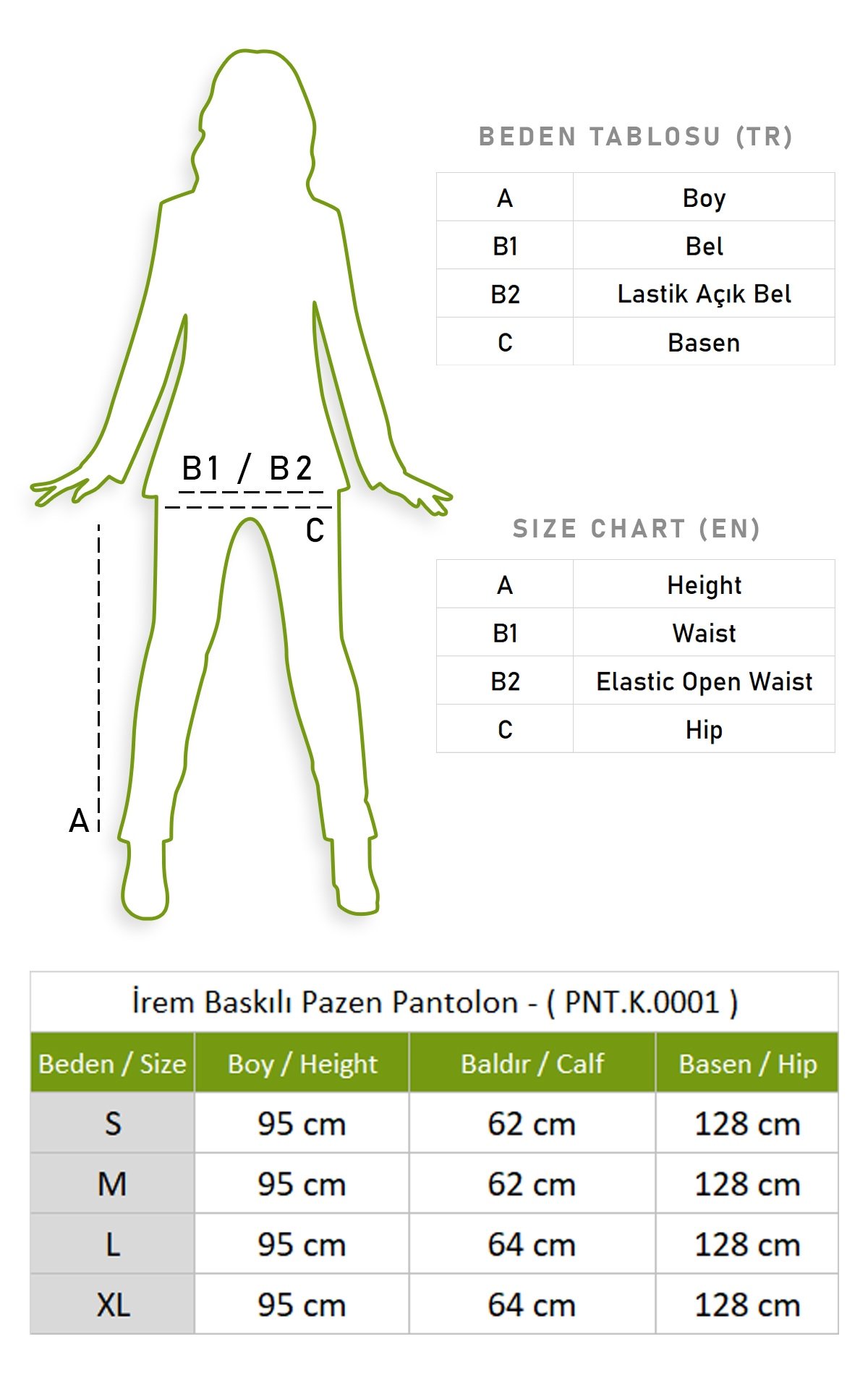 İrem Baskılı Pazen Pantolon Beyaz Byz