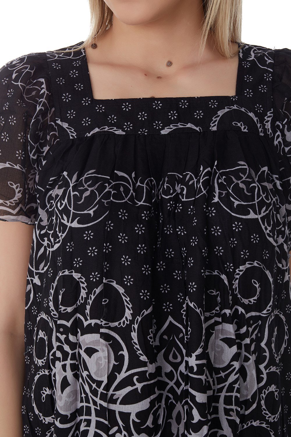 Irmak Elbise Toprak Desen Siyah
